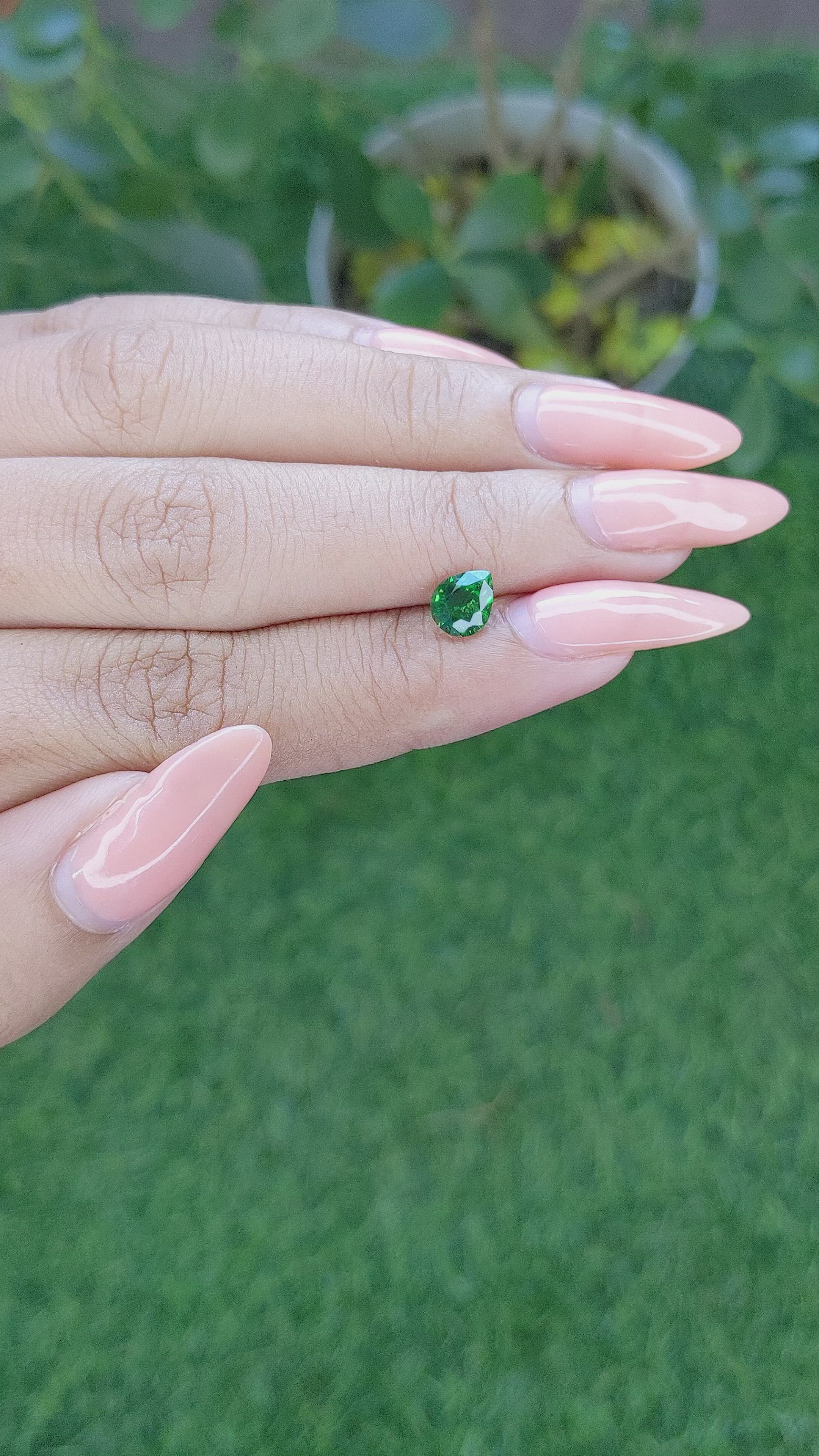 0.77 Ct. Green Tourmaline from Tanzania Size Video