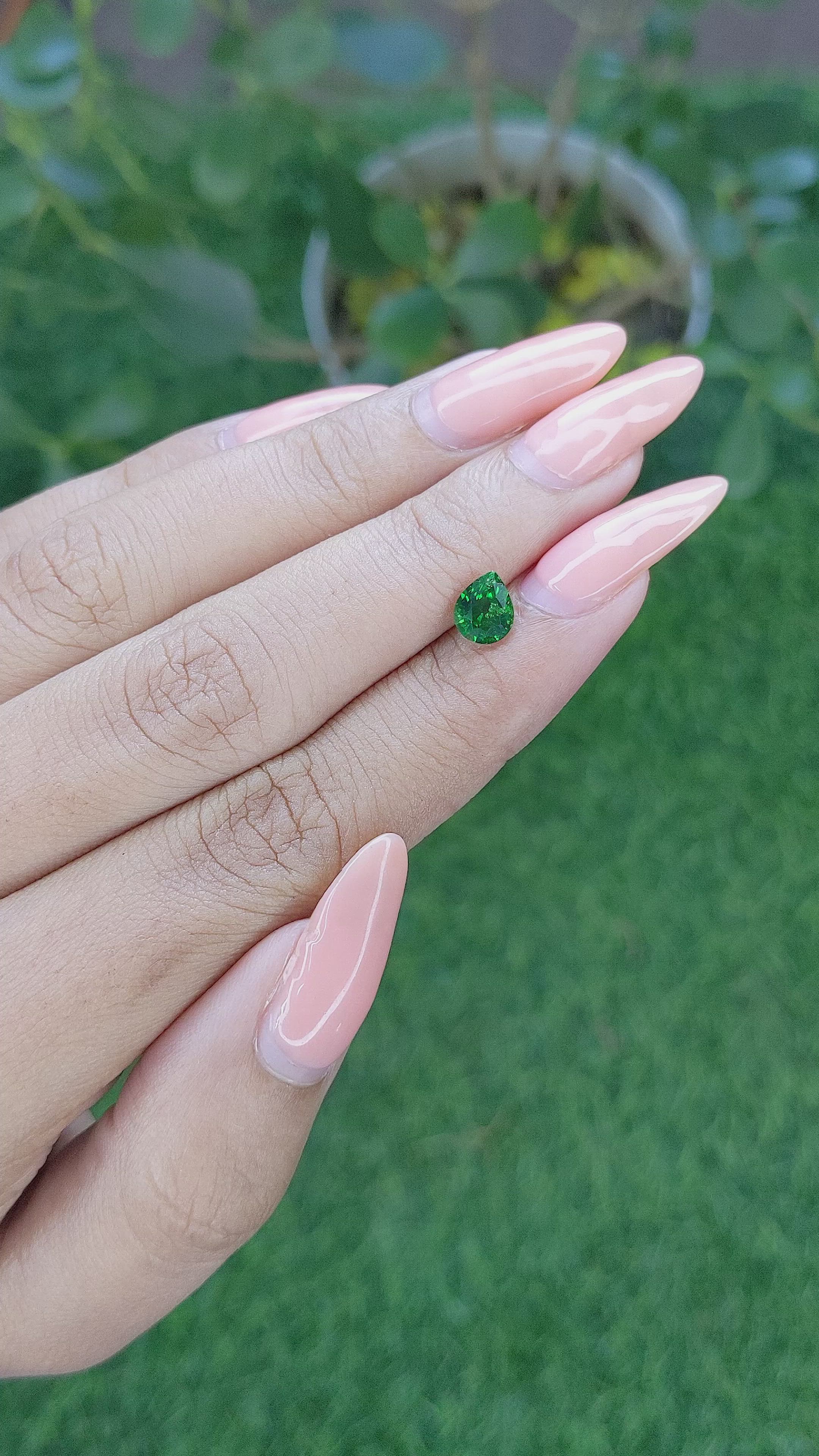 0.77 Ct. Green Tourmaline from Tanzania Size Video