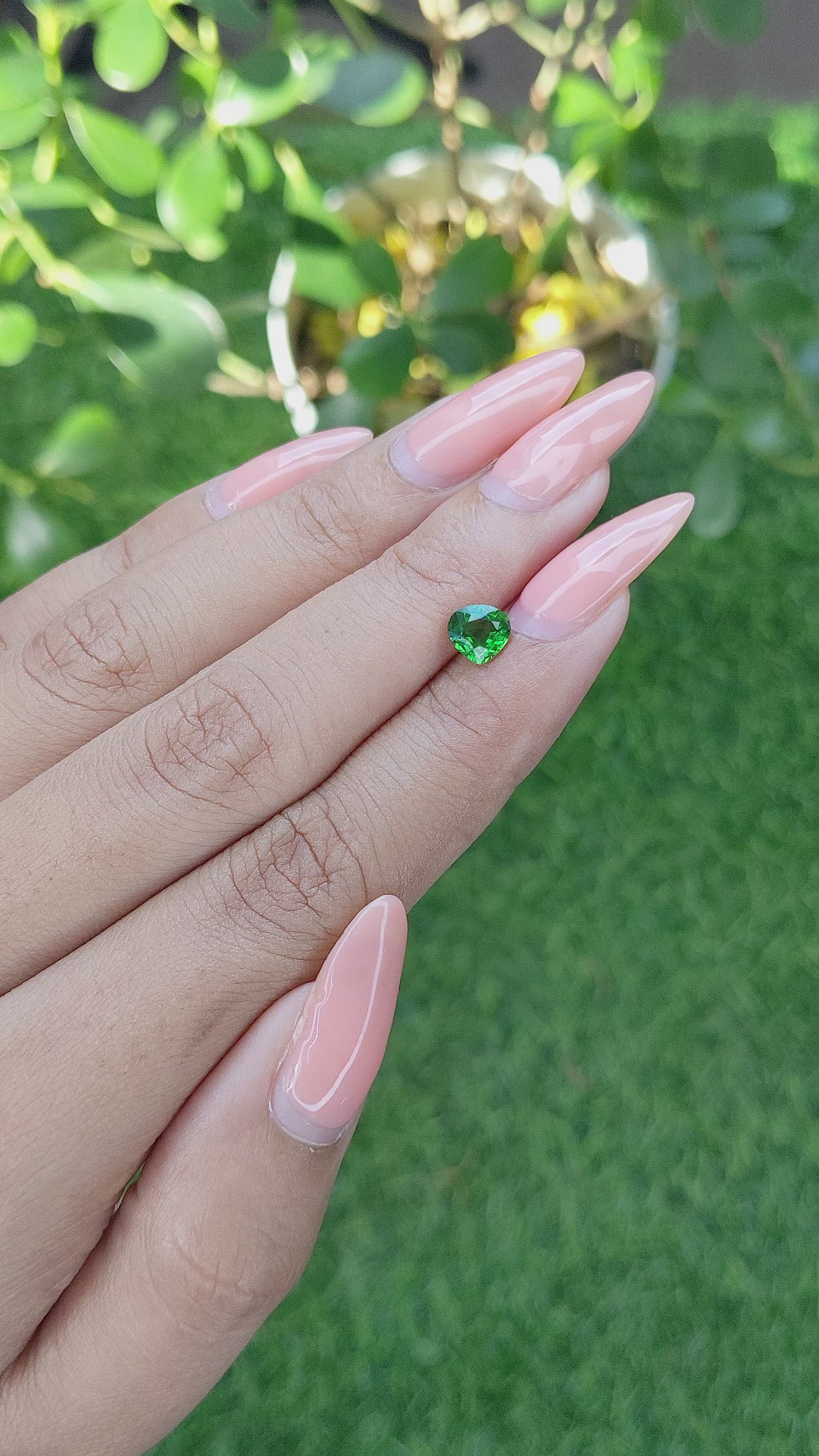 0.69 Ct. Green Tourmaline from Tanzania Size Video