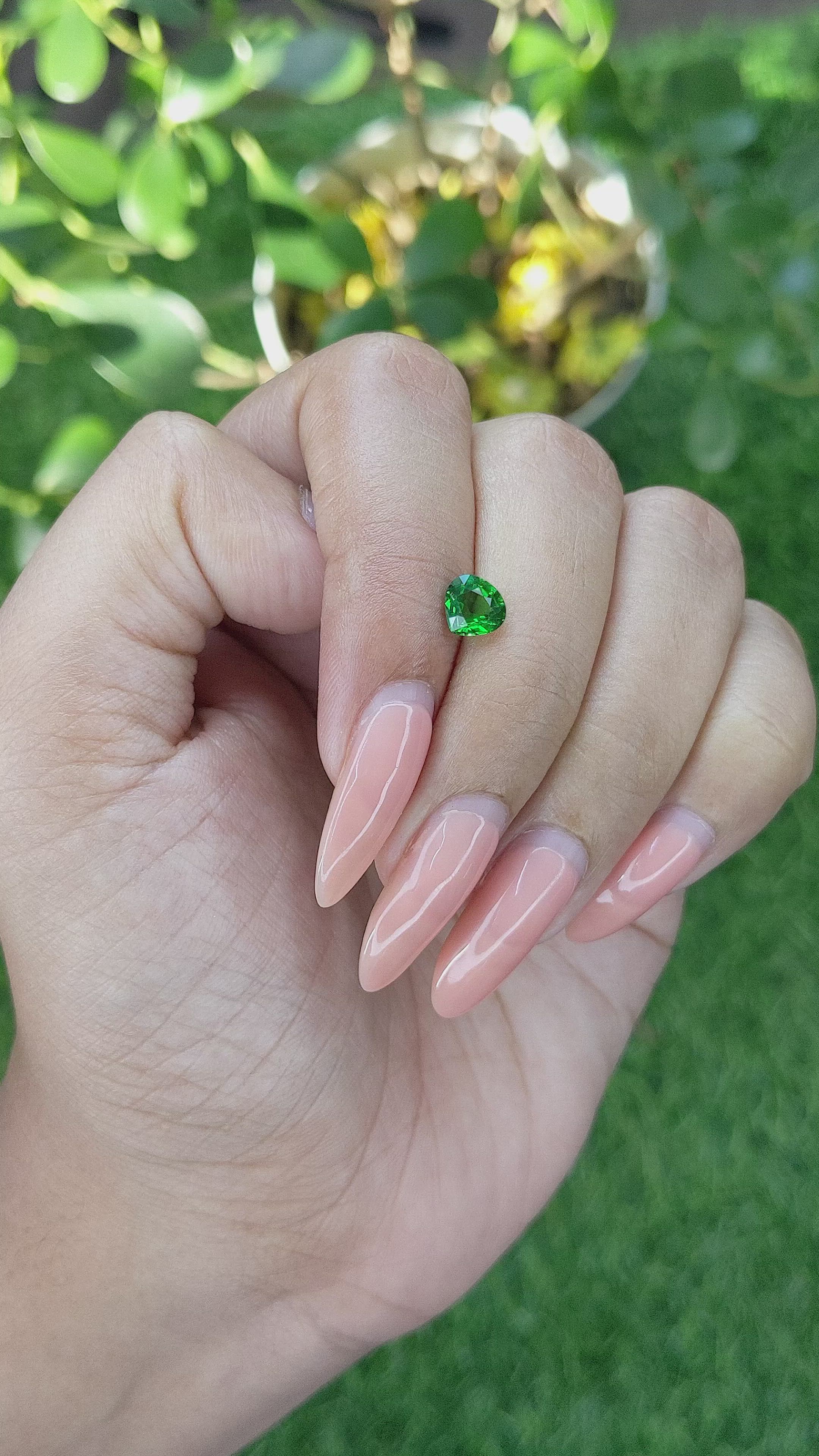 0.69 Ct. Green Tourmaline from Tanzania Size Video