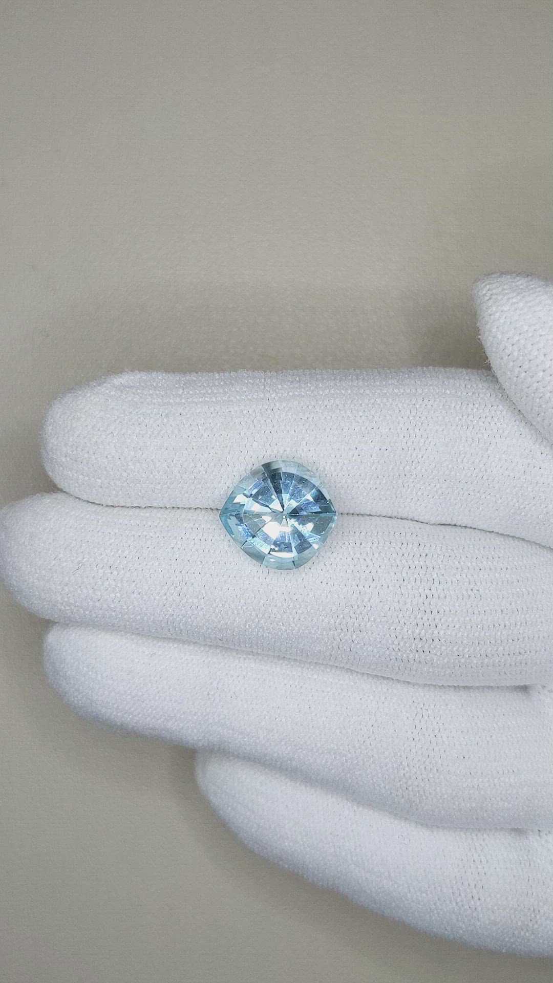 4.73 Ct. Aquamarine from Brazil Size Video