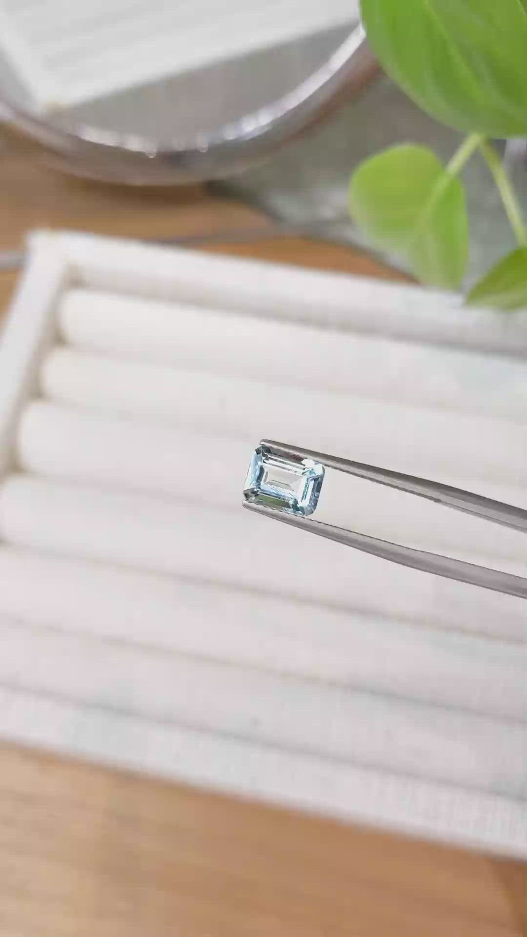 1.57 Ct. Aquamarine from Brazil Size Video