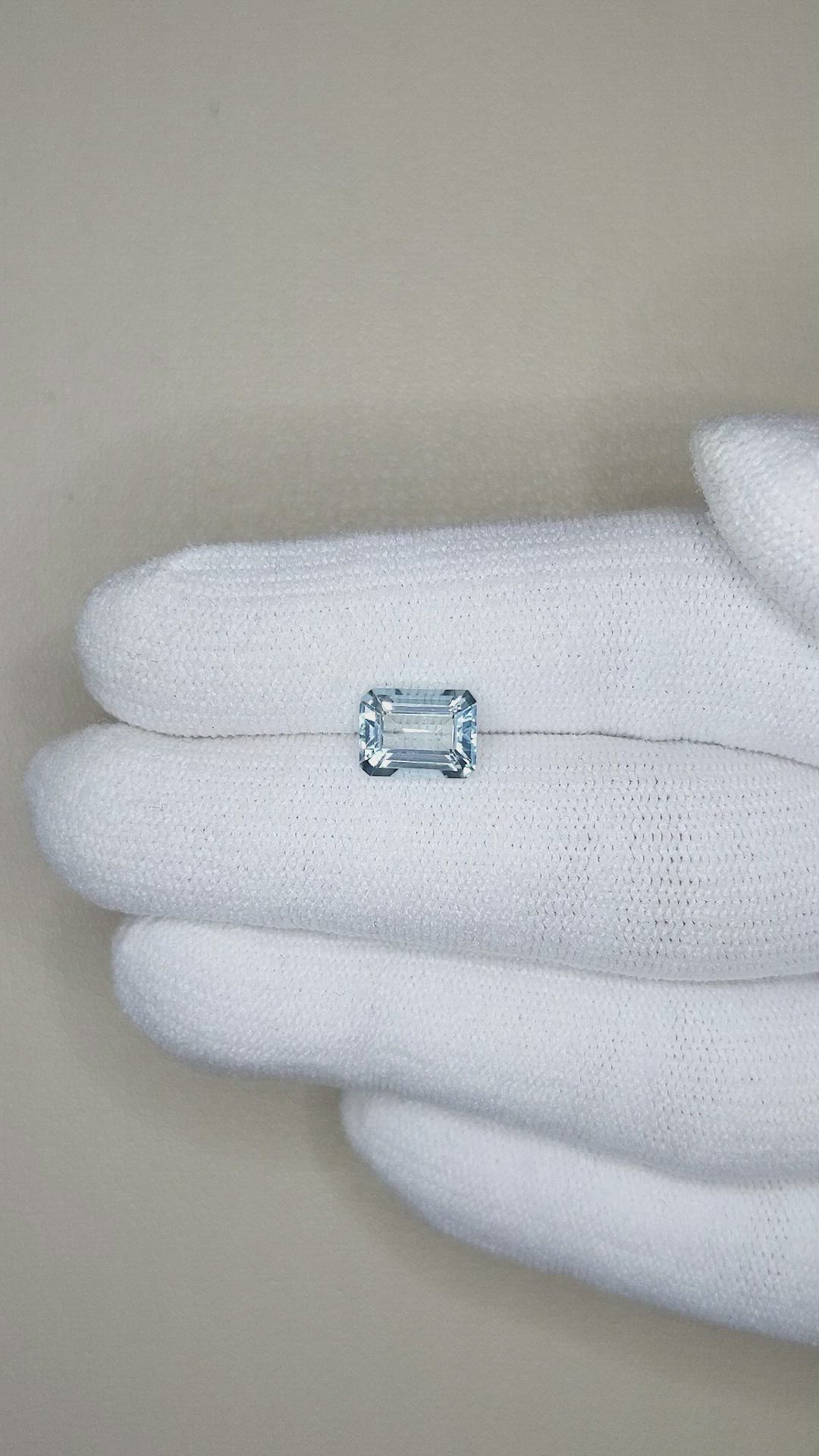 1.57 Ct. Aquamarine from Brazil Size Video