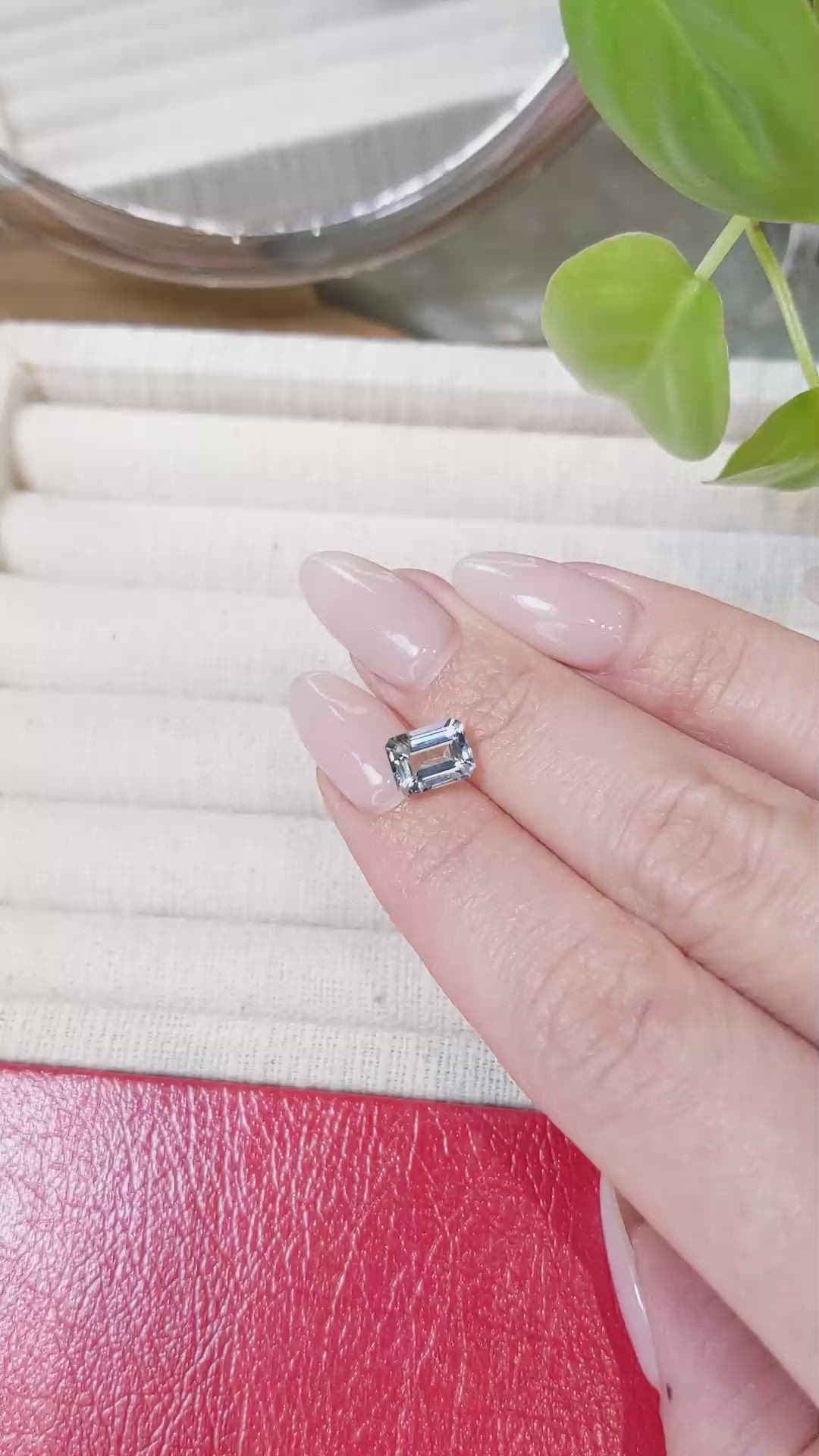 1.57 Ct. Aquamarine from Brazil Size Video