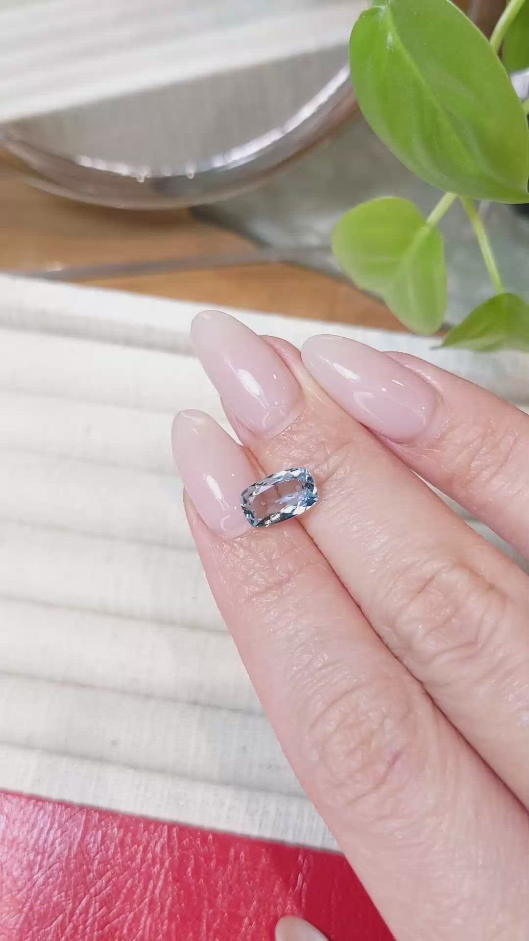 1.36 Ct. Aquamarine from Brazil Size Video