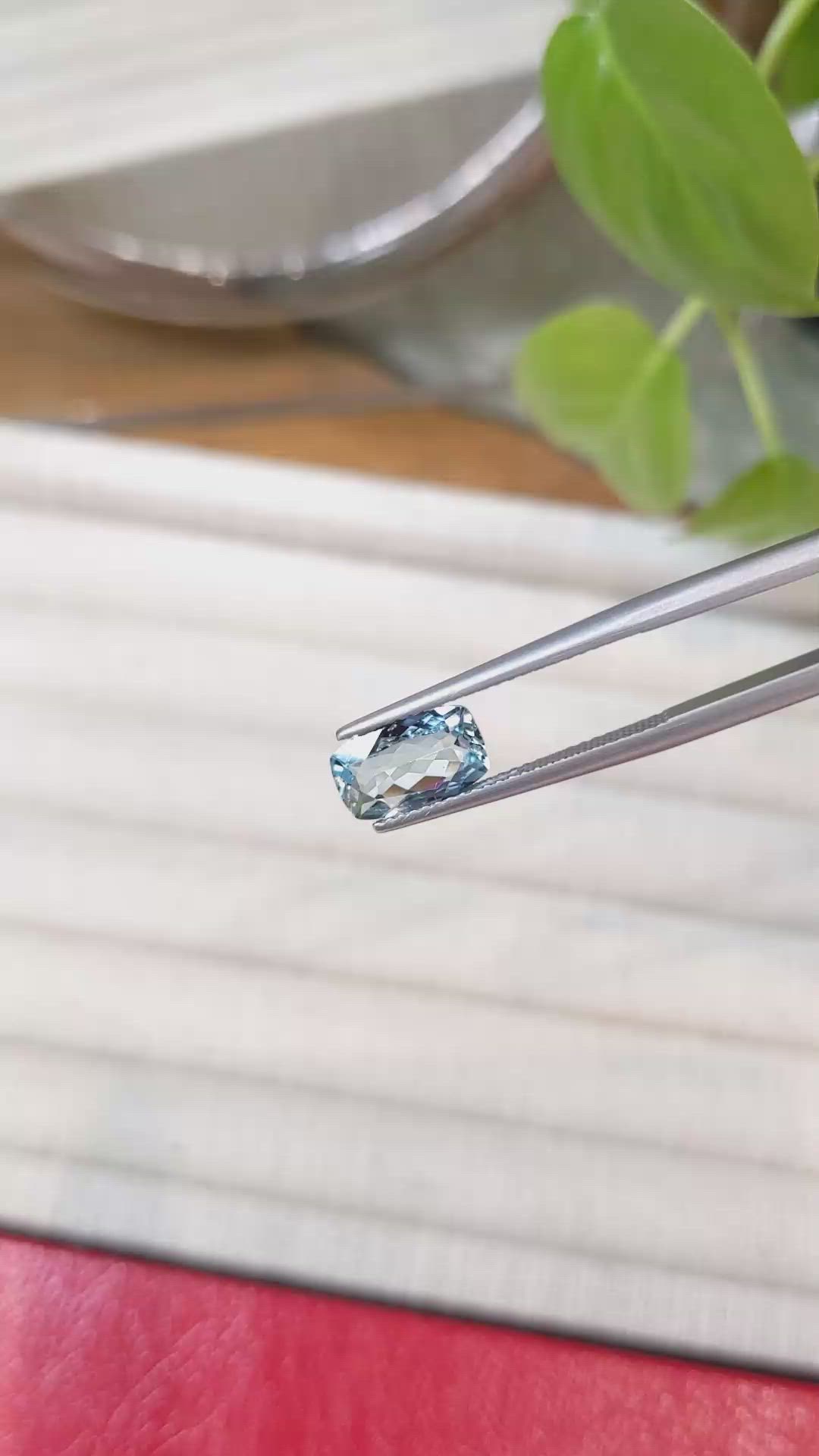 1.36 Ct. Aquamarine from Brazil Size Video
