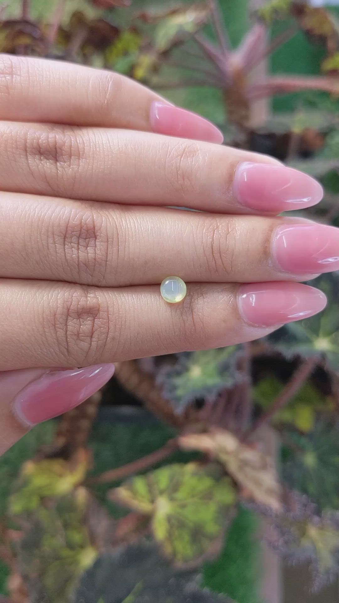 0.95 Ct. Cabochon Chrysoberyl from Ceylon (Sri Lanka) Size Video