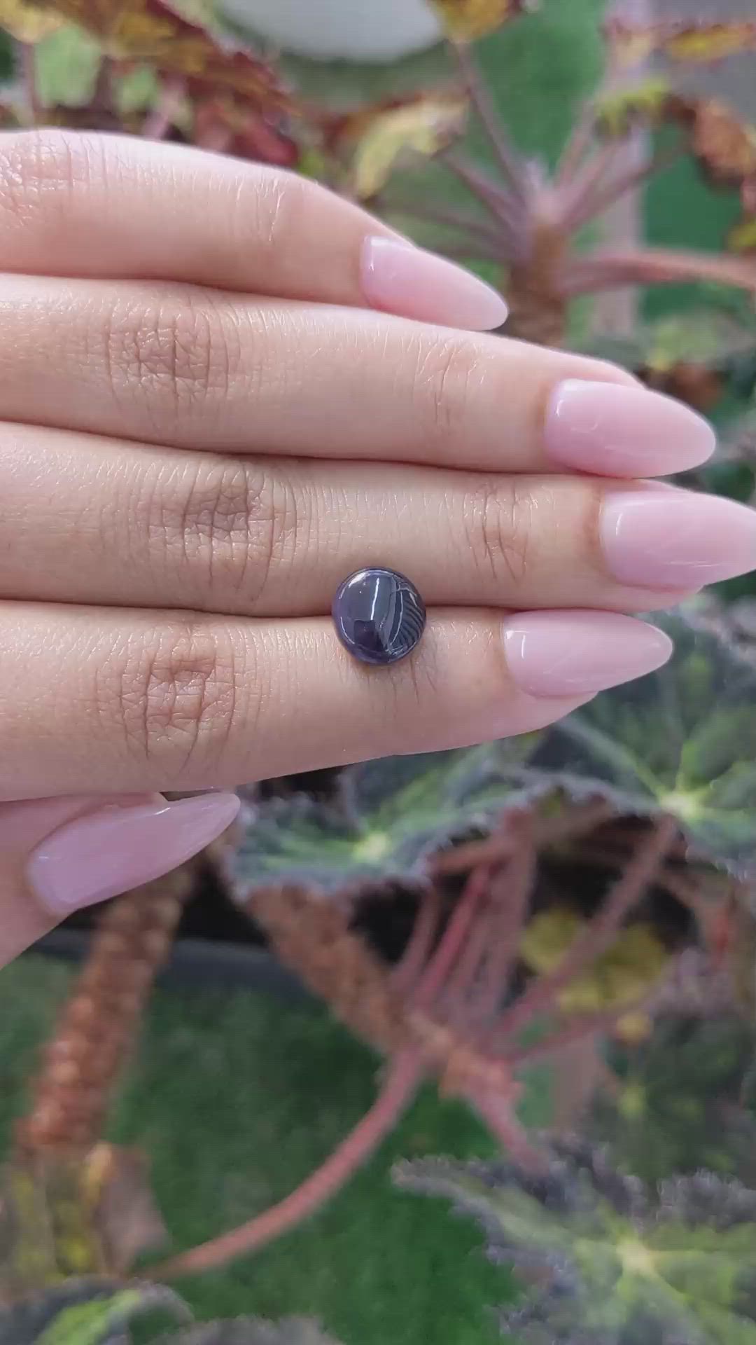 4.64 Ct. Purple Star Spinel from Ceylon (Sri Lanka) Size Video