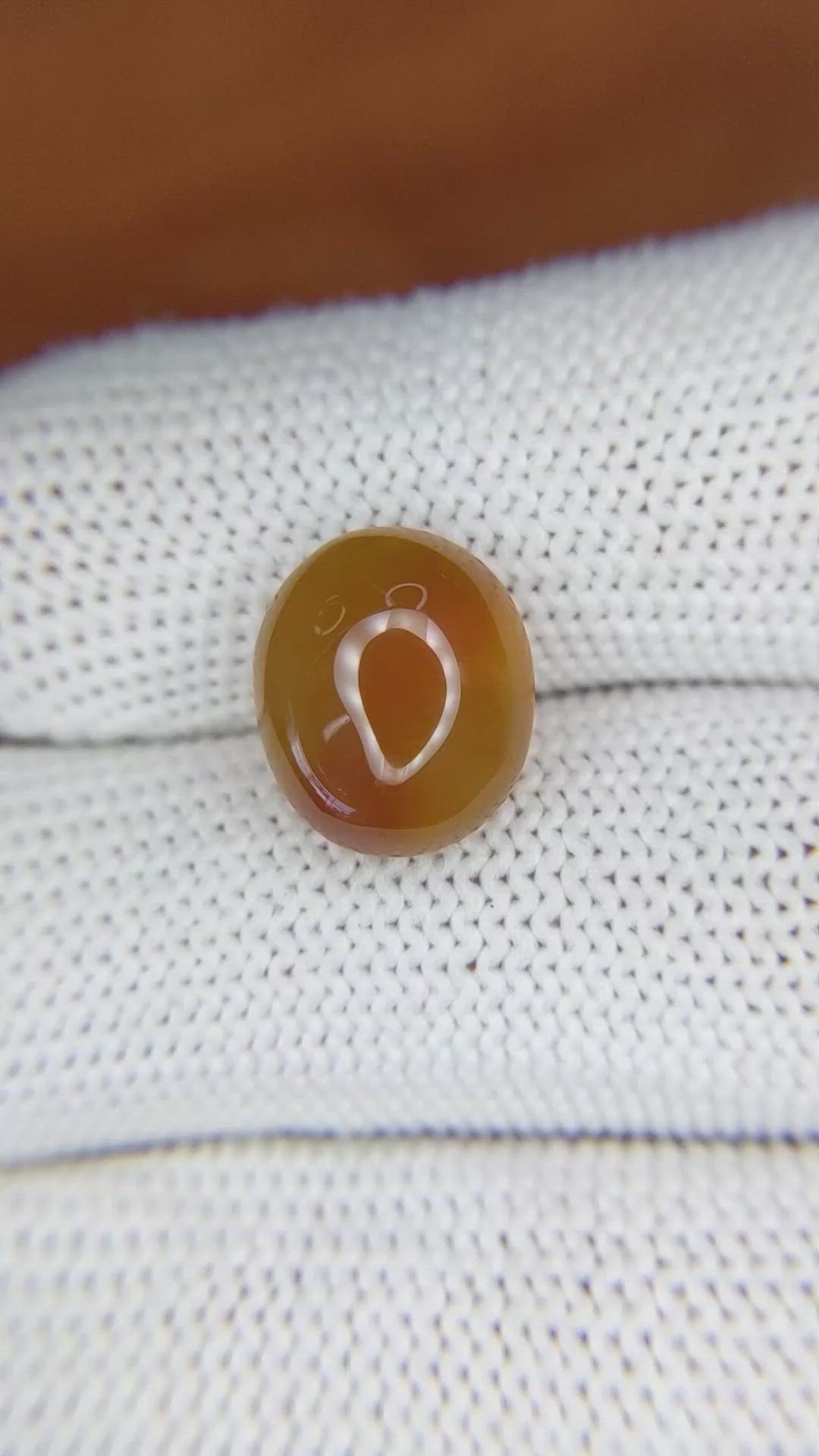 5.56 Ct. Cabochon Agate from Brazil Size Video