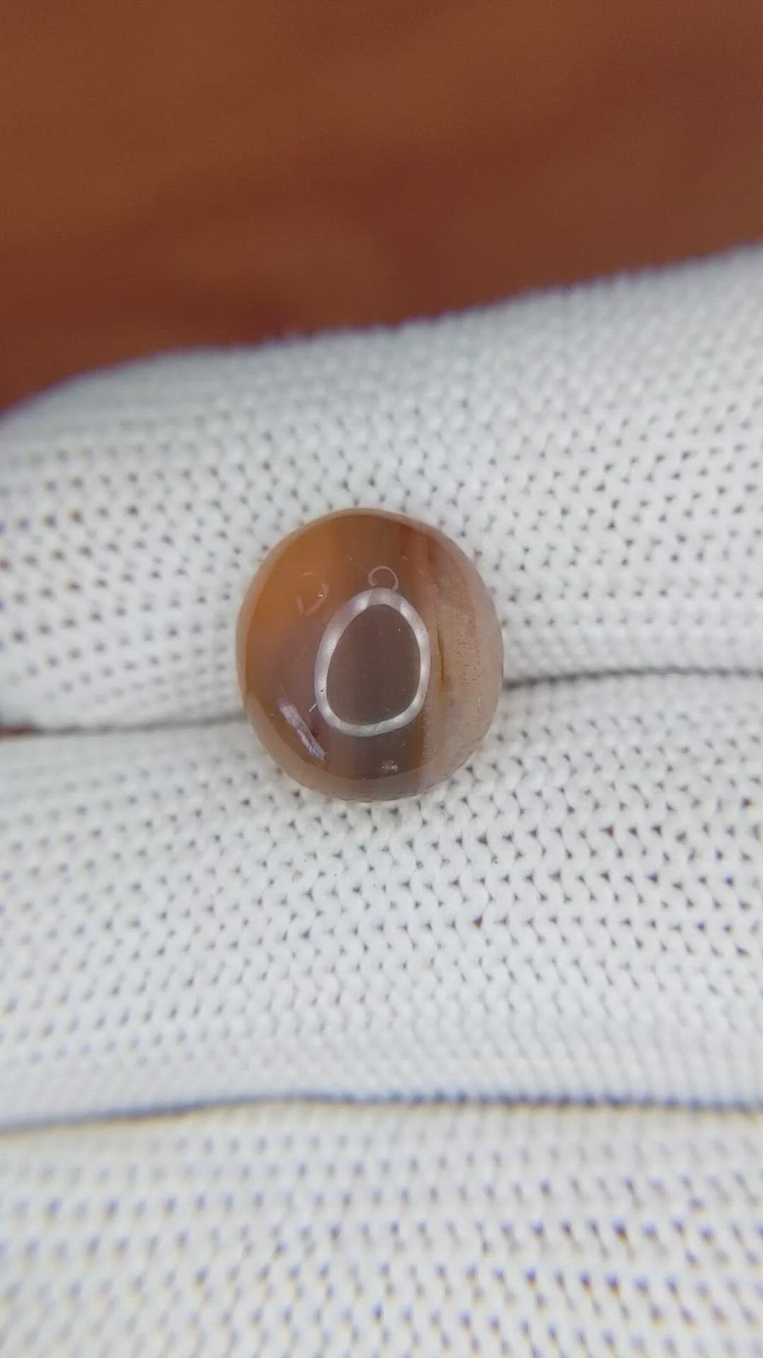 5.30 Ct. Cabochon Agate from Brazil Size Video