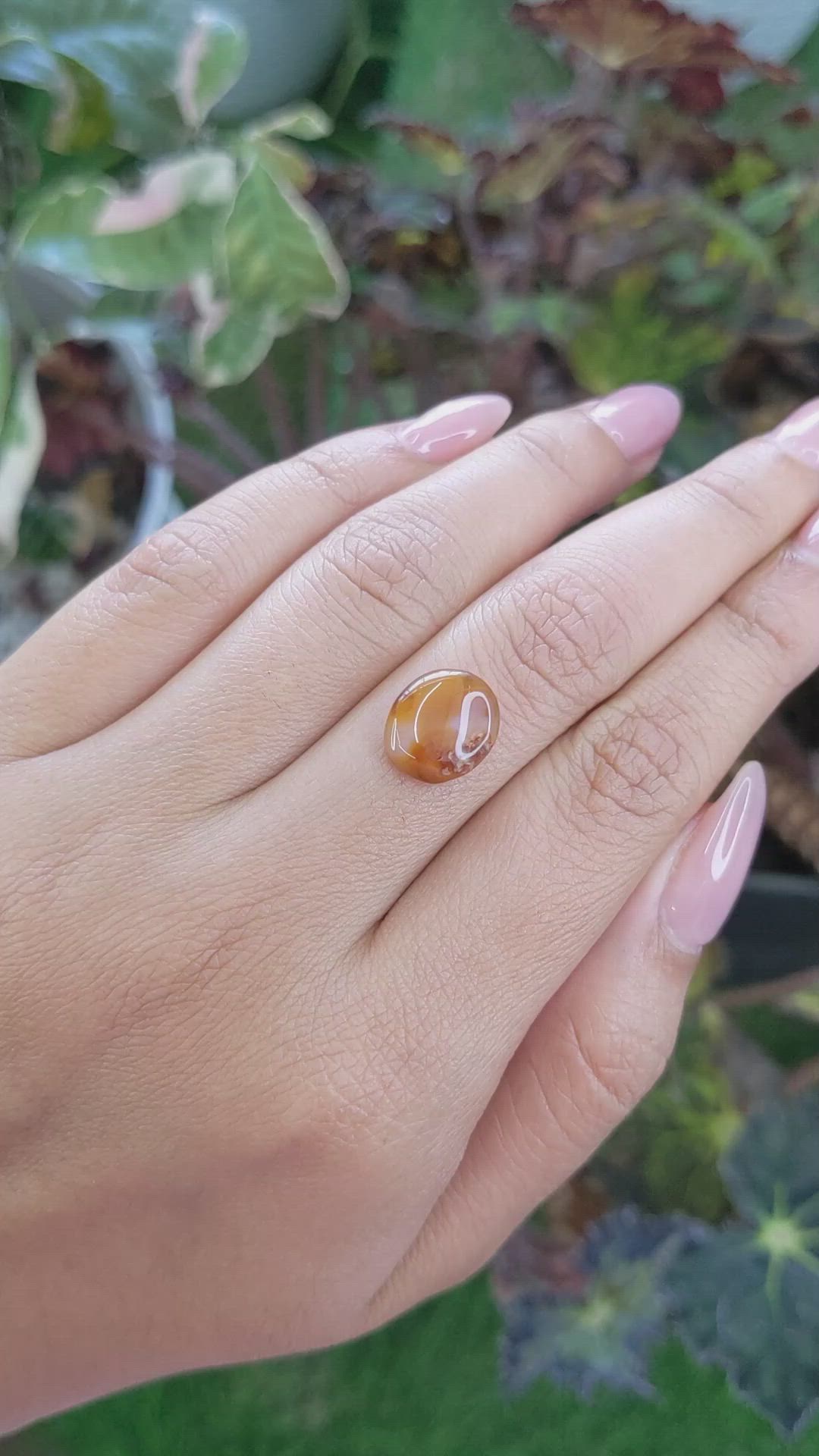 4.13 Ct. Cabochon Agate from Brazil Size Video