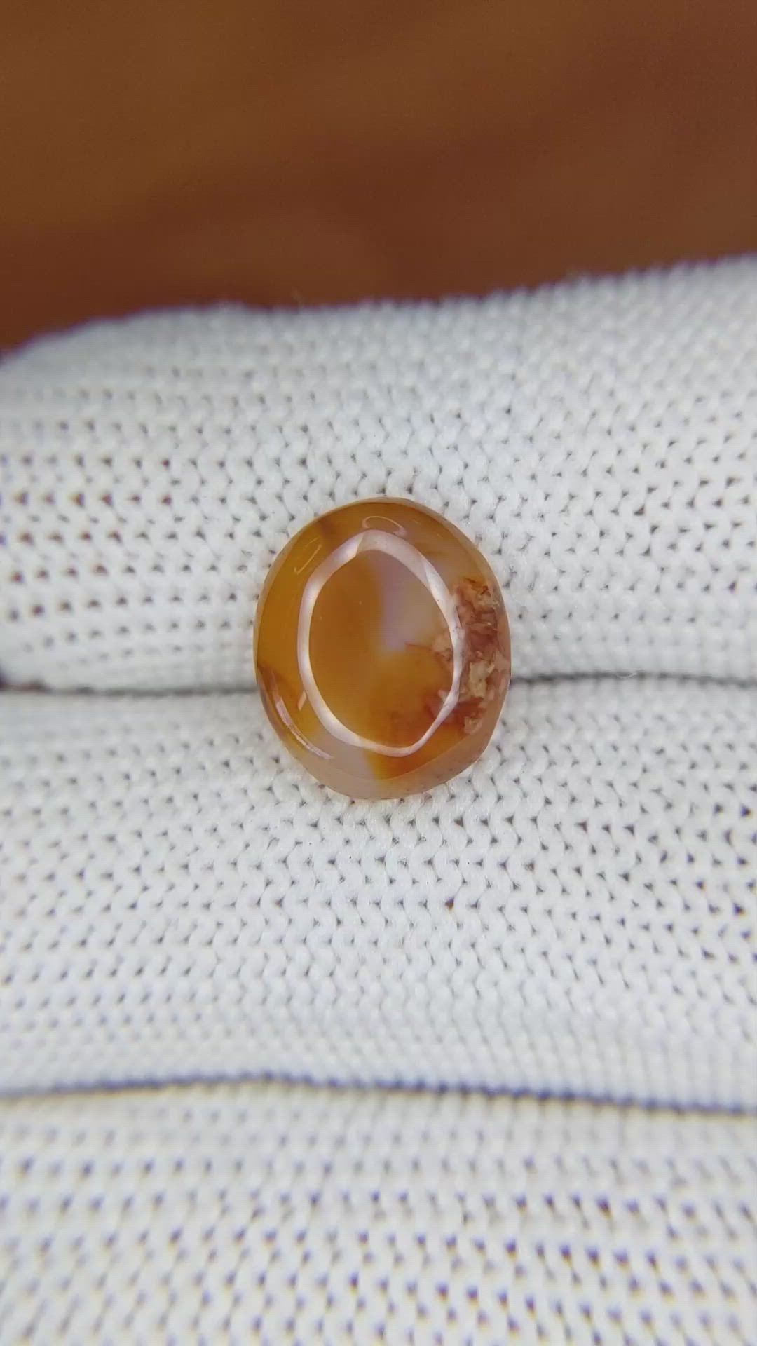 4.13 Ct. Cabochon Agate from Brazil Size Video