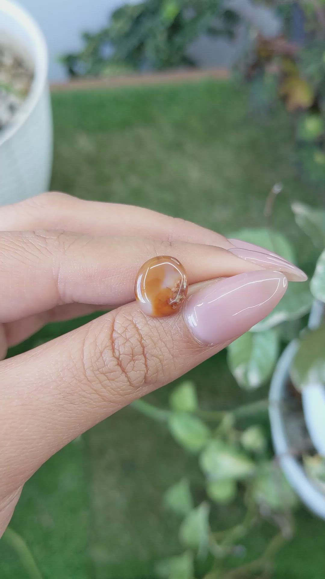 4.13 Ct. Cabochon Agate from Brazil Size Video