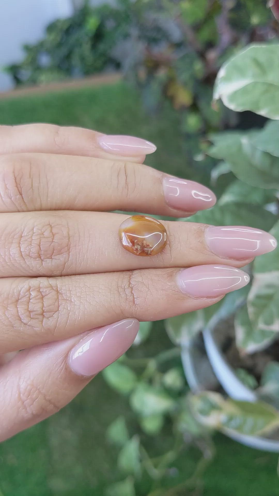 4.13 Ct. Cabochon Agate from Brazil Size Video