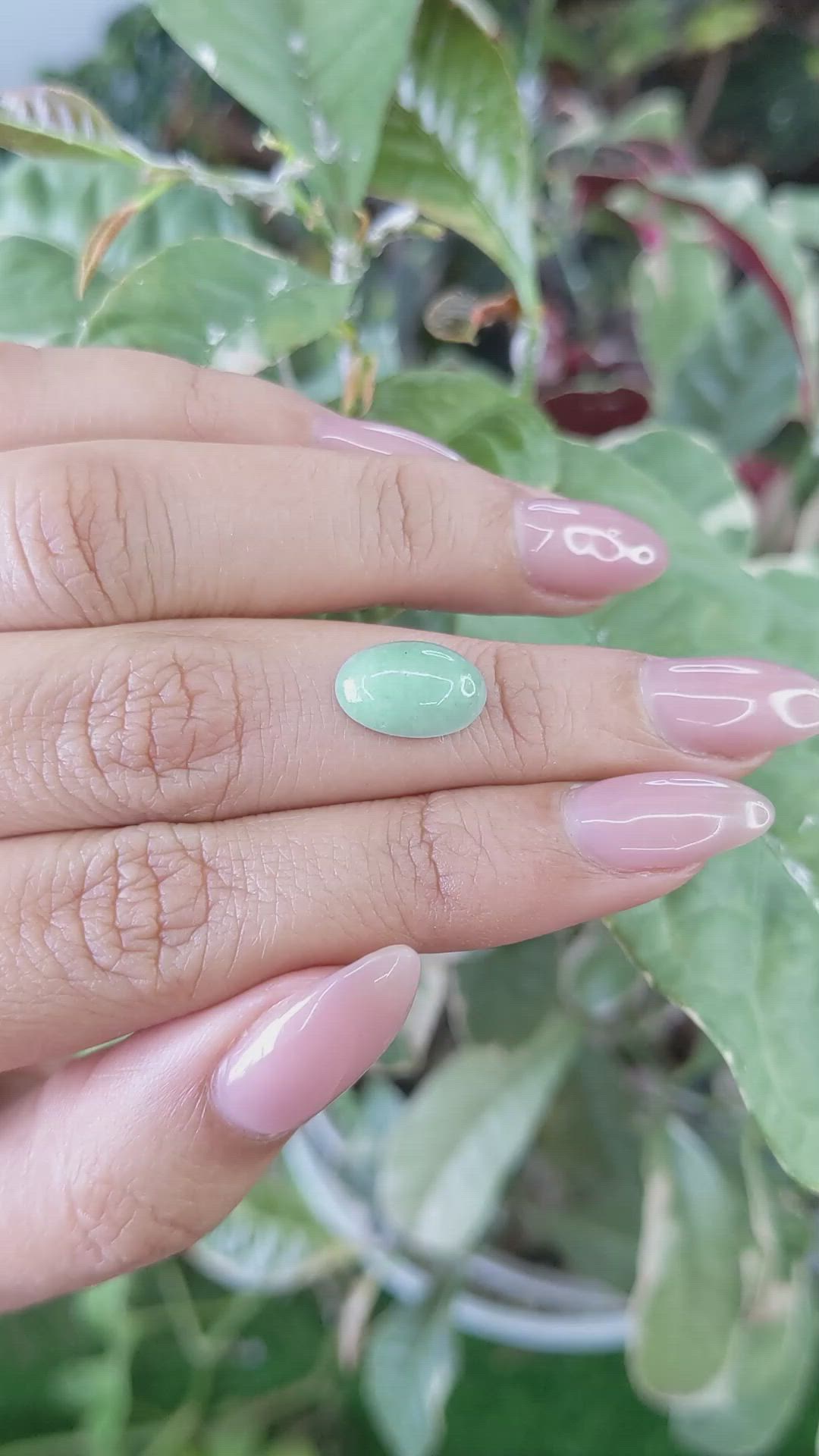 3.66 Ct. Cabochon Jade from Burma (Myanmar) Size Video