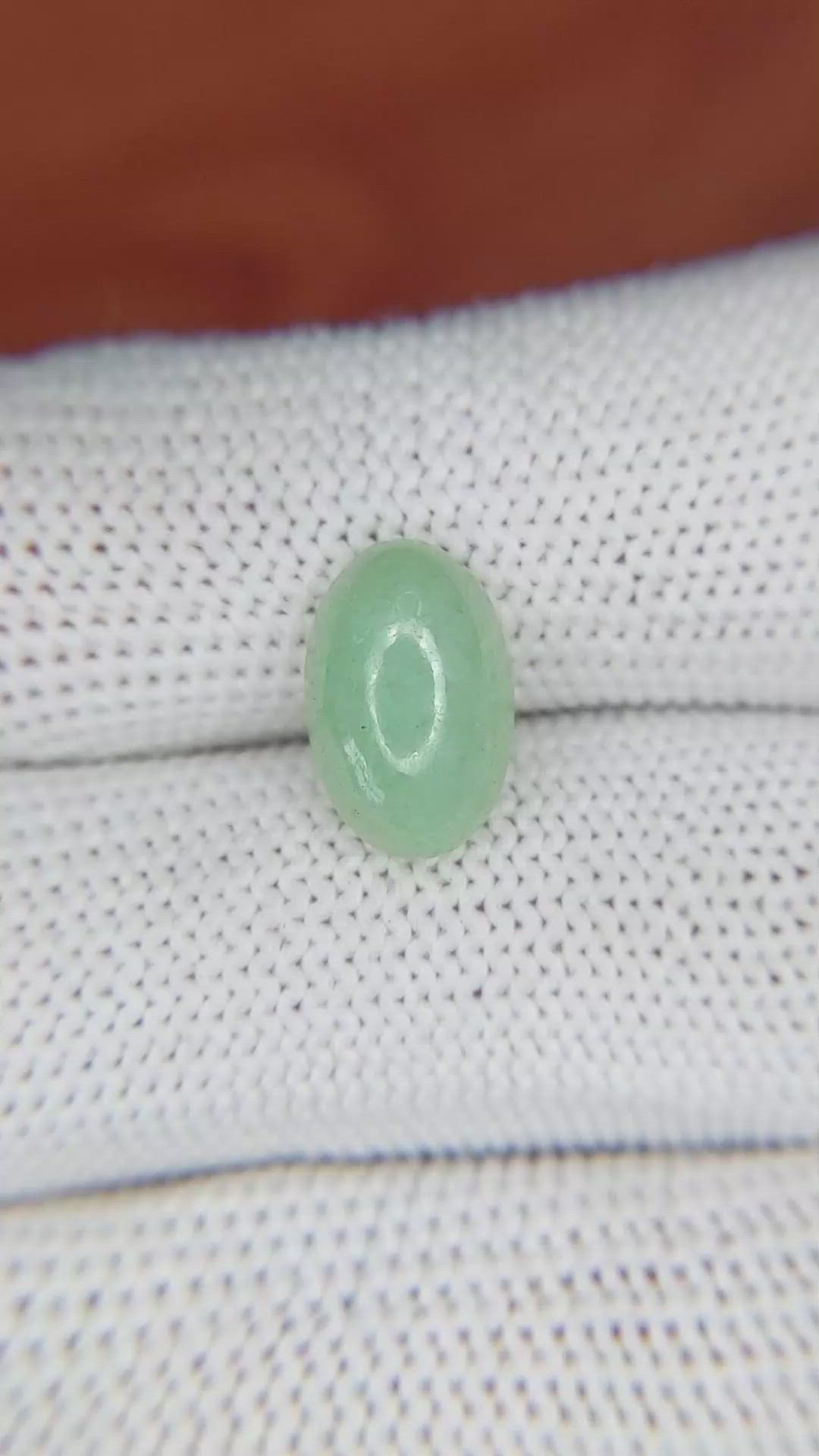 3.66 Ct. Cabochon Jade from Burma (Myanmar) Size Video