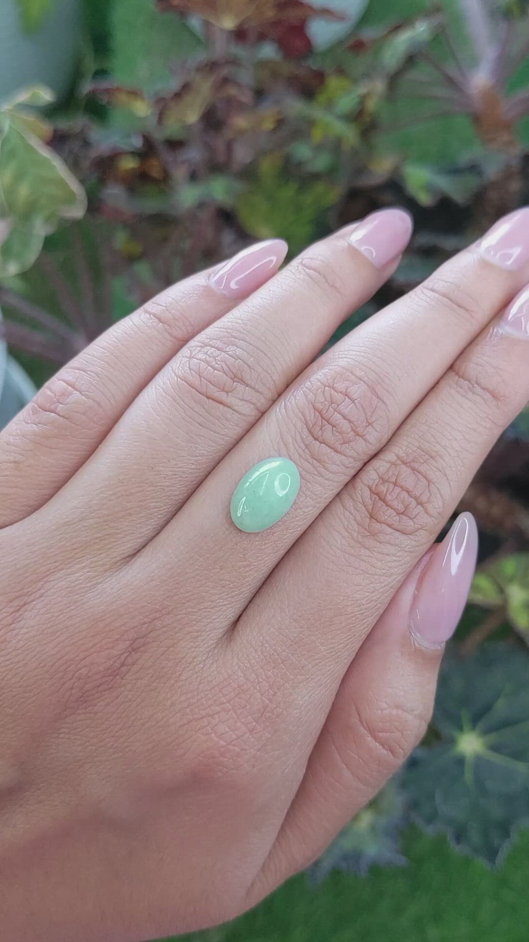 3.66 Ct. Cabochon Jade from Burma (Myanmar) Size Video