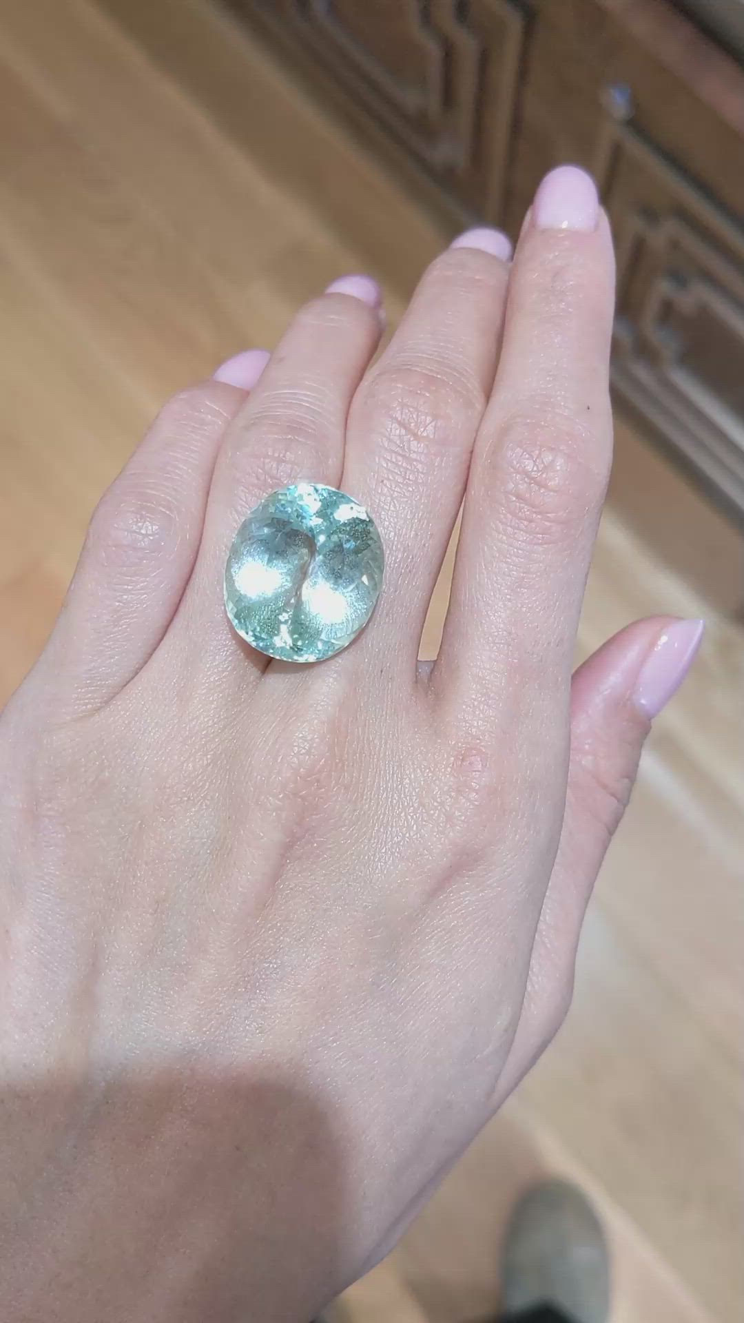 28.54 Ct. Beryl from Brazil Size Video