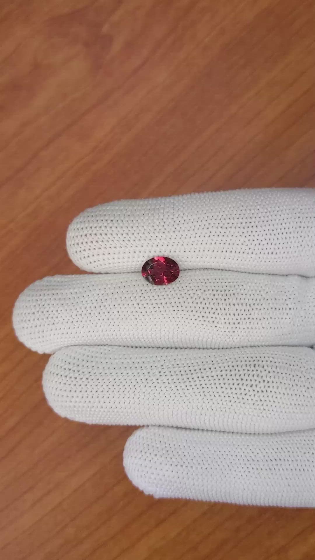 1.49 Ct. Rhodolite Garnet from Ceylon (Sri Lanka) Size Video