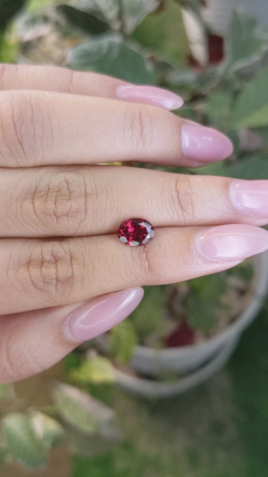 1.49 Ct. Rhodolite Garnet from Ceylon (Sri Lanka) Size Video
