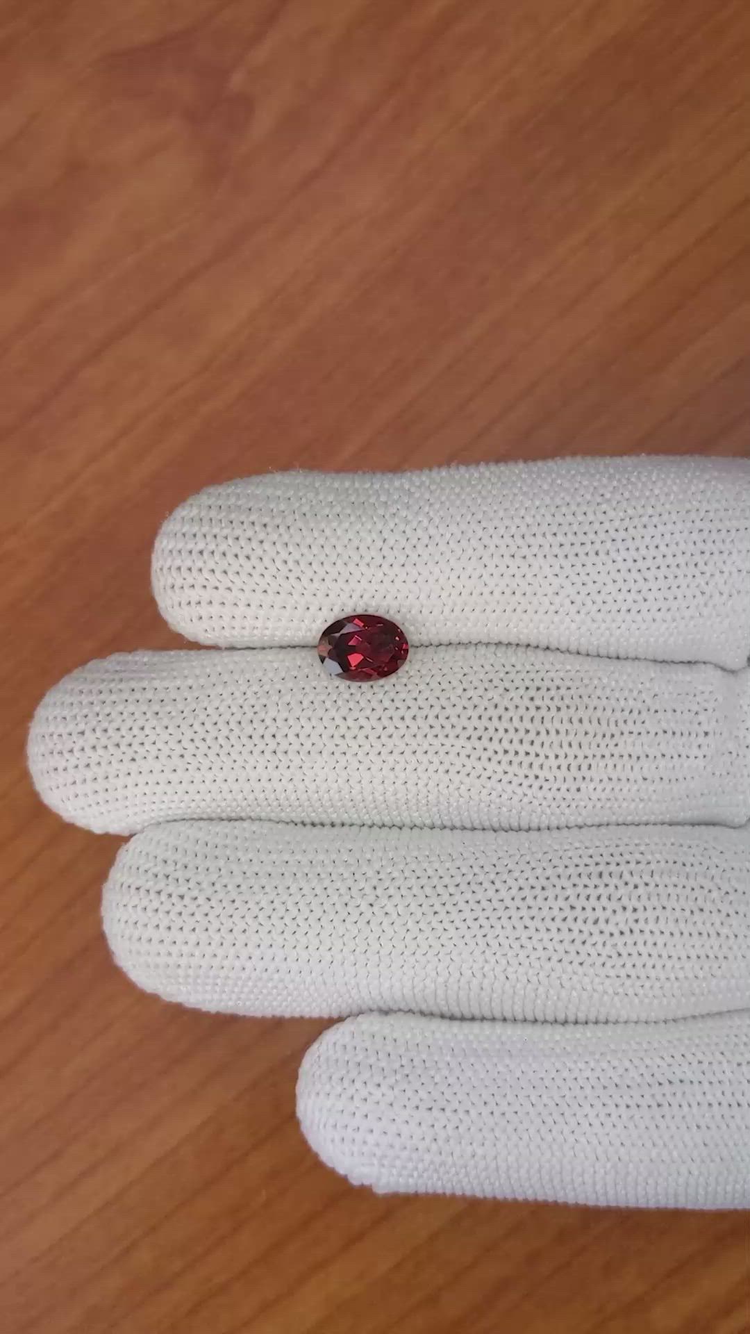 1.64 Ct. Rhodolite Garnet from Ceylon (Sri Lanka) Size Video