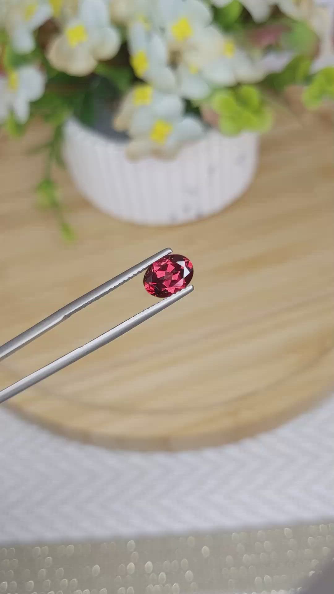 1.64 Ct. Rhodolite Garnet from Ceylon (Sri Lanka) Size Video