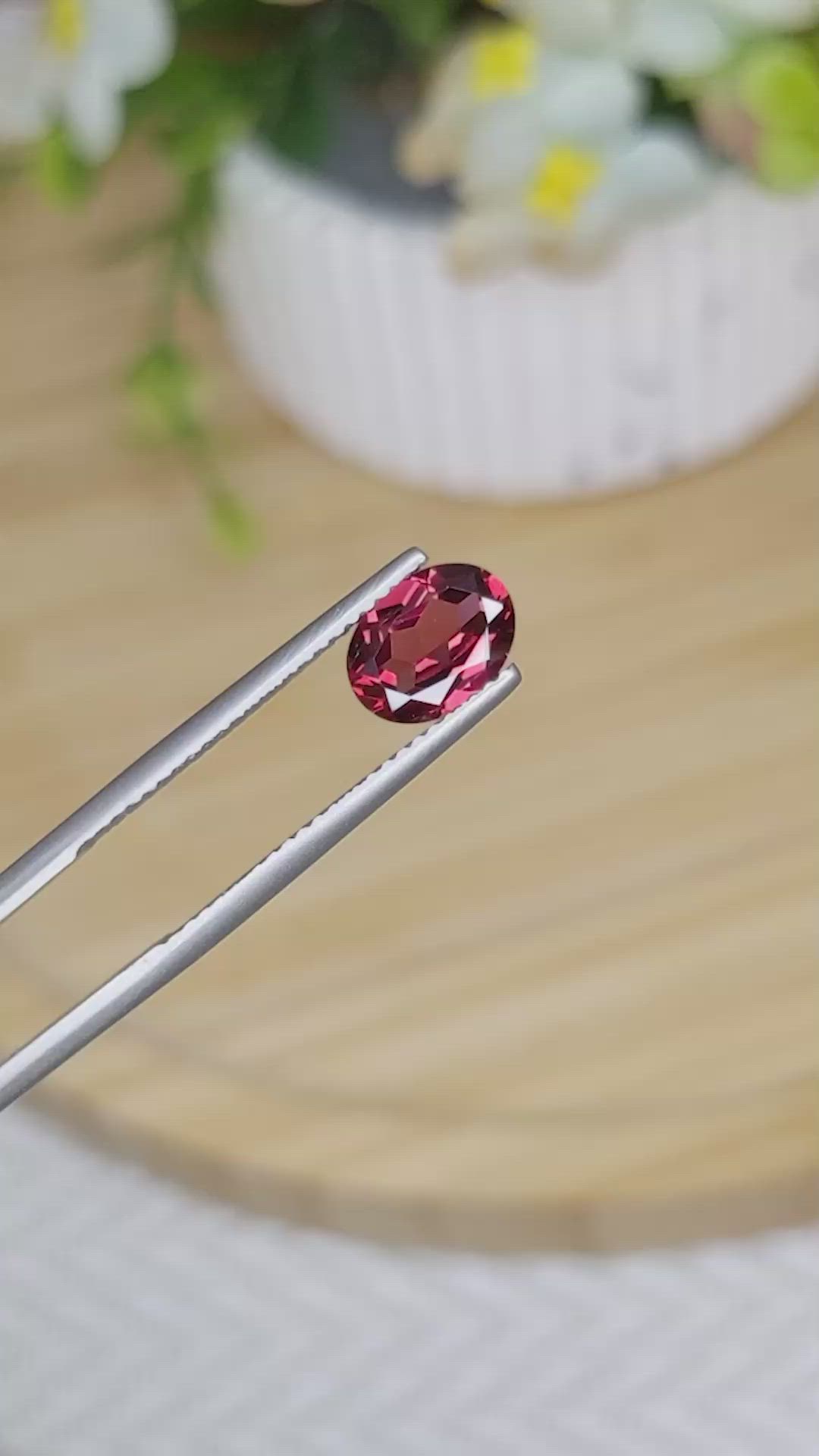 1.46 Ct. Rhodolite Garnet from Ceylon (Sri Lanka) Size Video