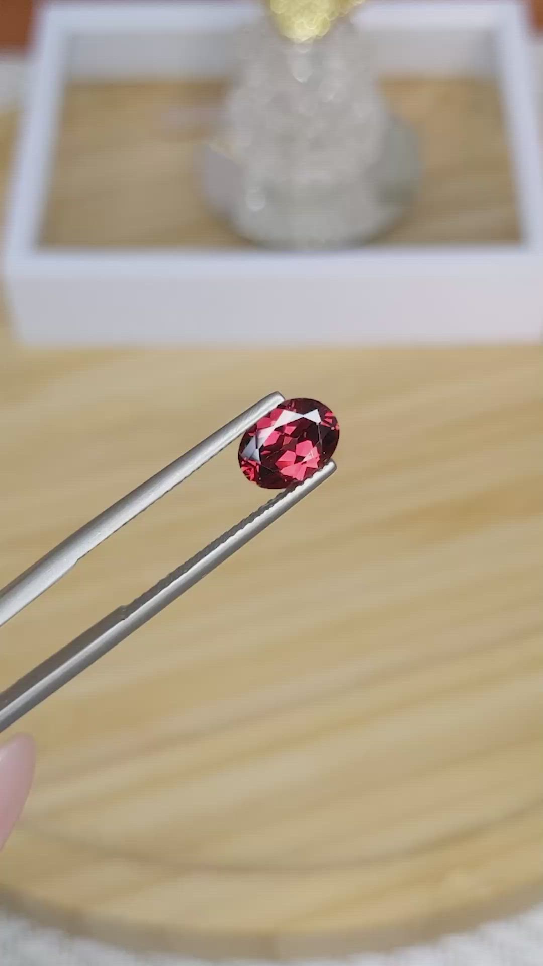 1.56 Ct. Rhodolite Garnet from Ceylon (Sri Lanka) Size Video