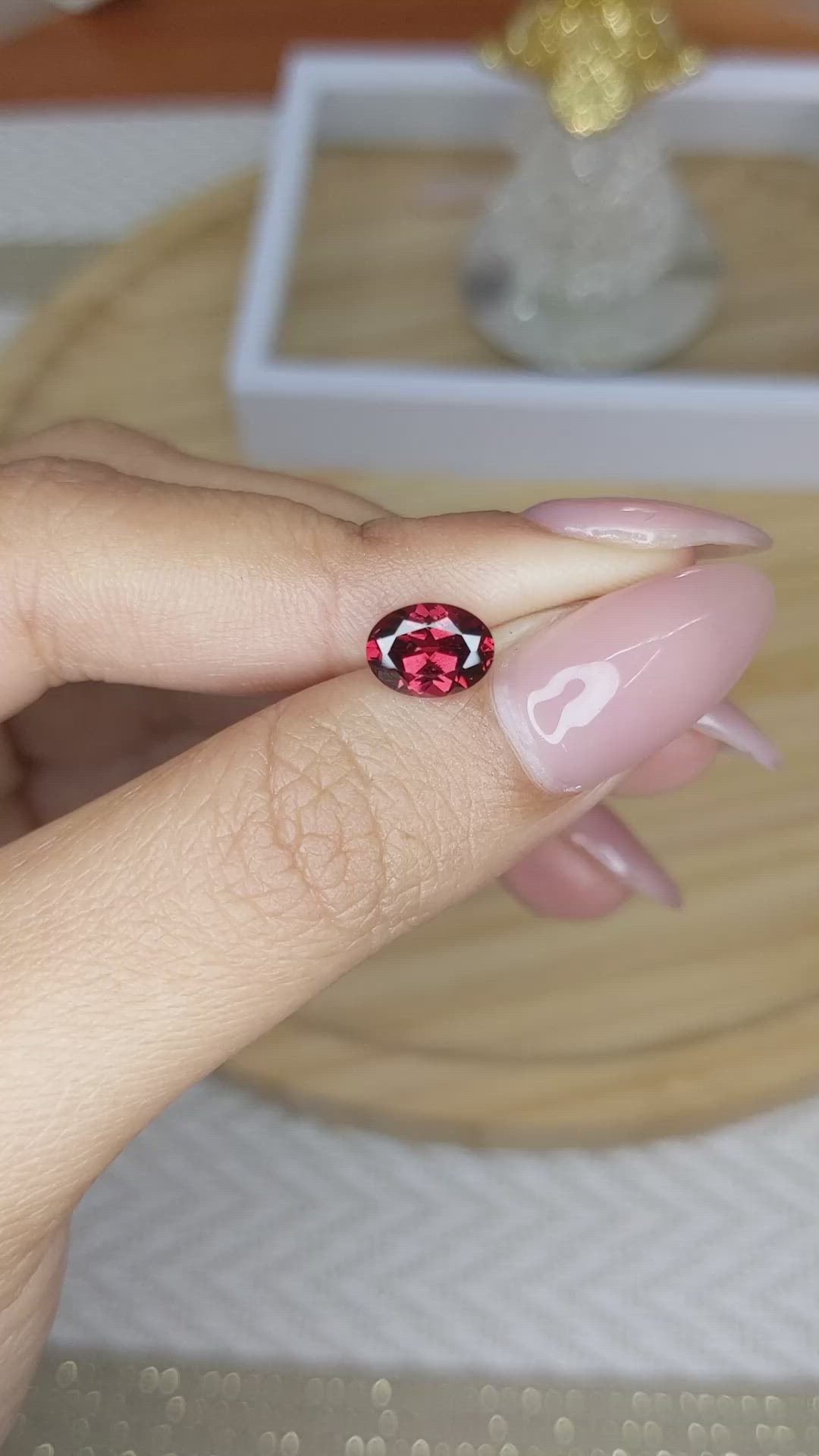 1.56 Ct. Rhodolite Garnet from Ceylon (Sri Lanka) Size Video