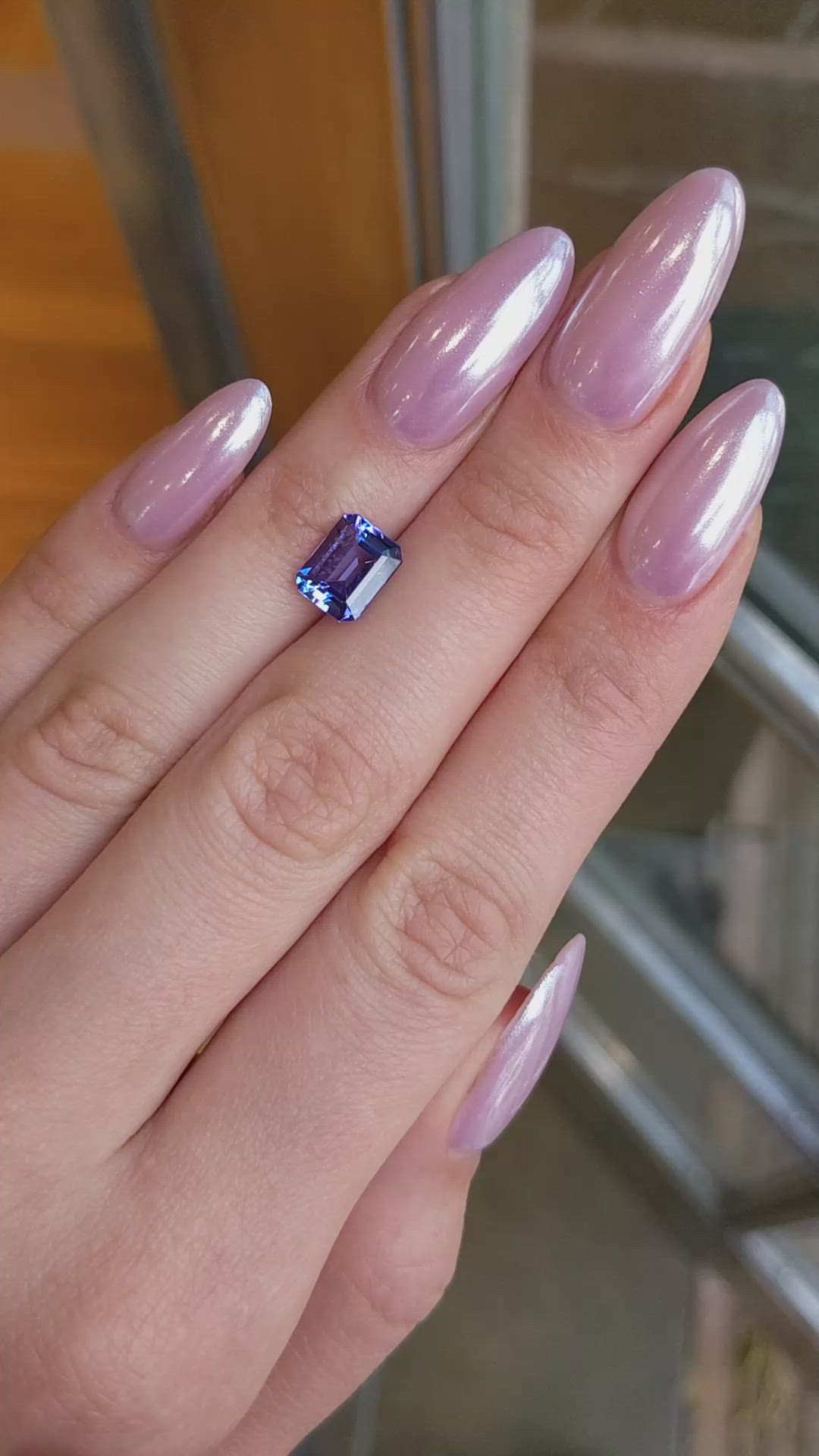 2.52 Ct. Tanzanite from Tanzania Size Video