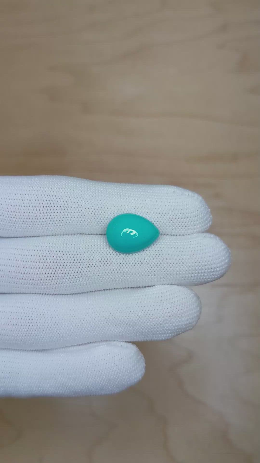 7.34 Ct. Cabochon Turquoise from USA Size Video