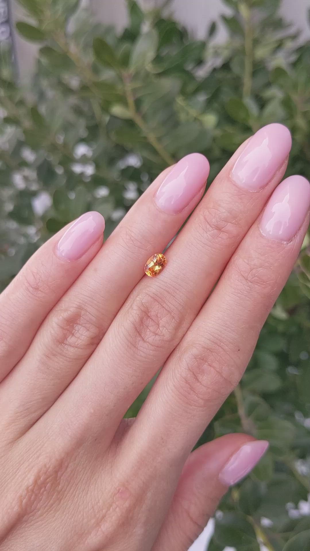 0.75 Ct. Spessartite Garnet from Ceylon (Sri Lanka) Size Video