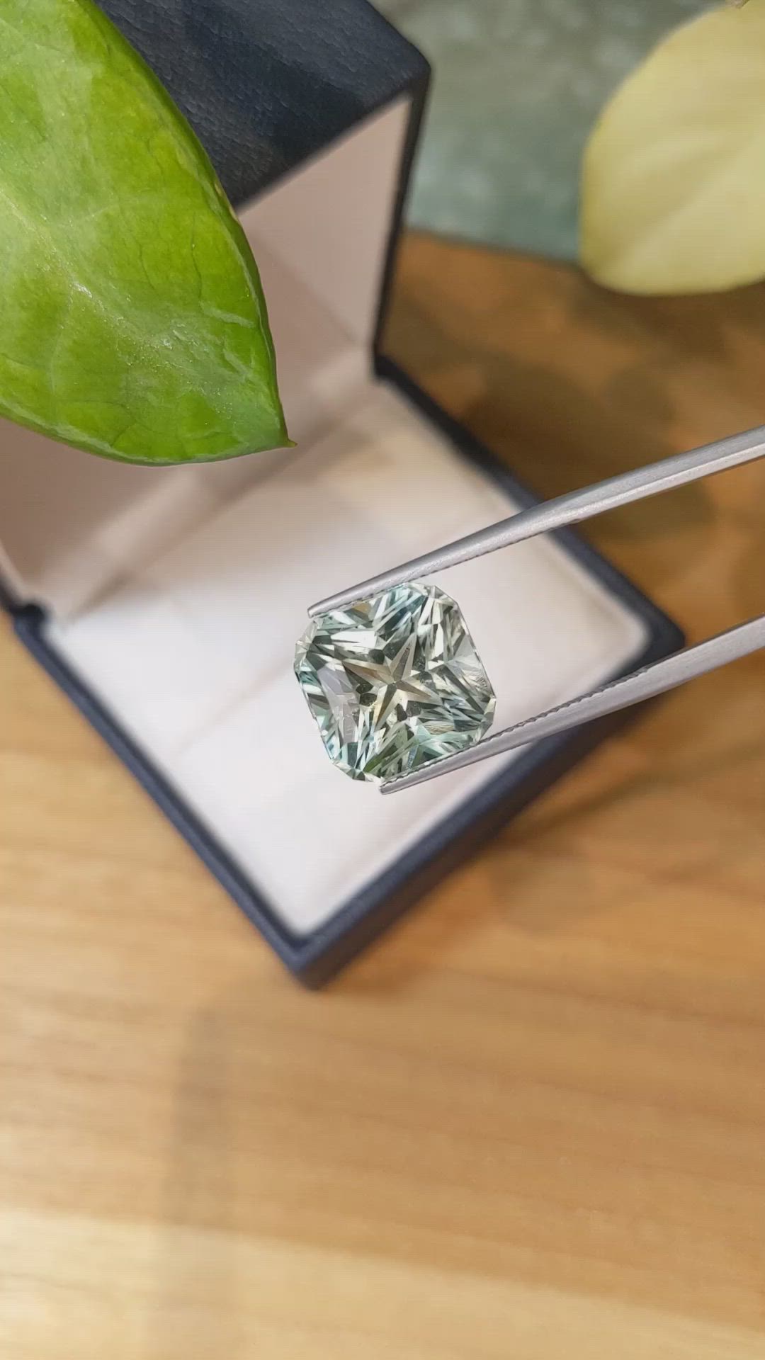 11.06 Ct. Prasiolite from Brazil Size Video