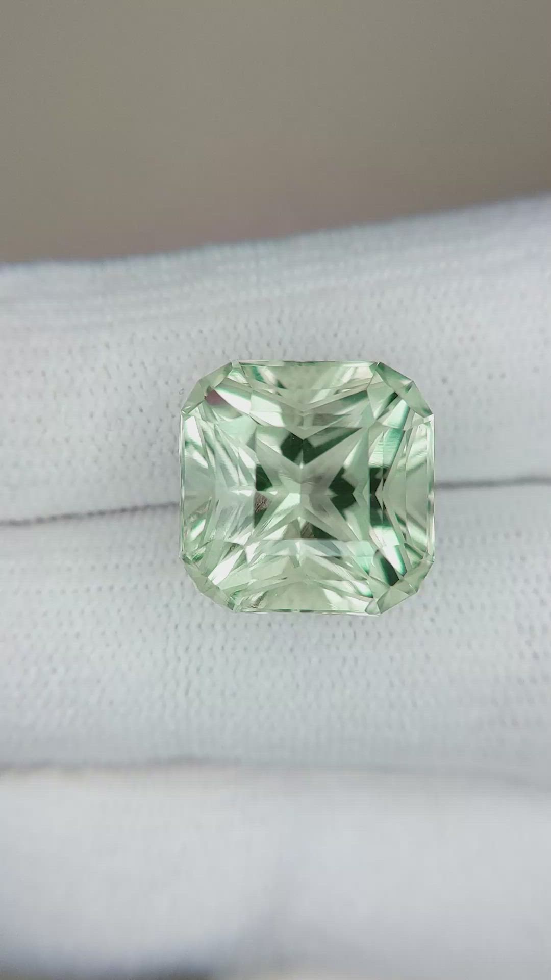 11.06 Ct. Prasiolite from Brazil Size Video