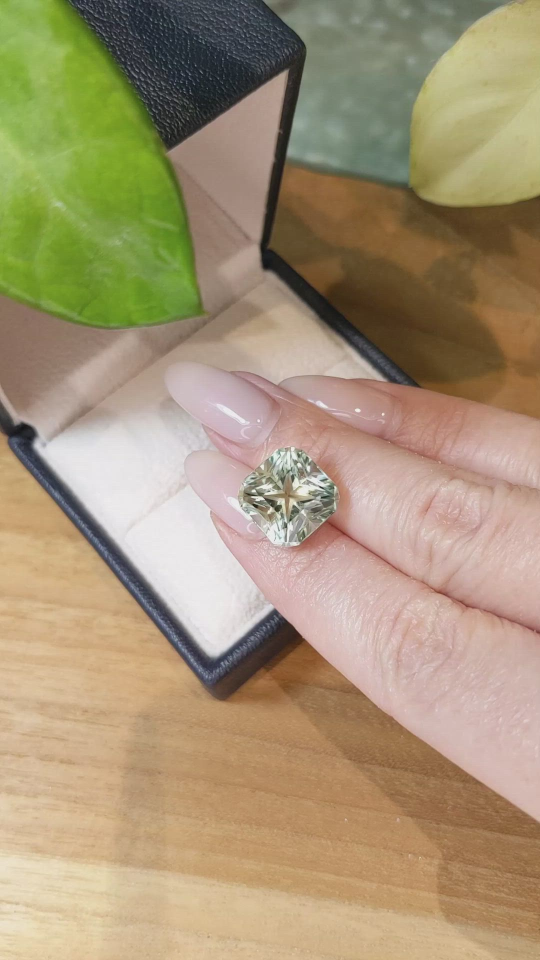 11.06 Ct. Prasiolite from Brazil Size Video
