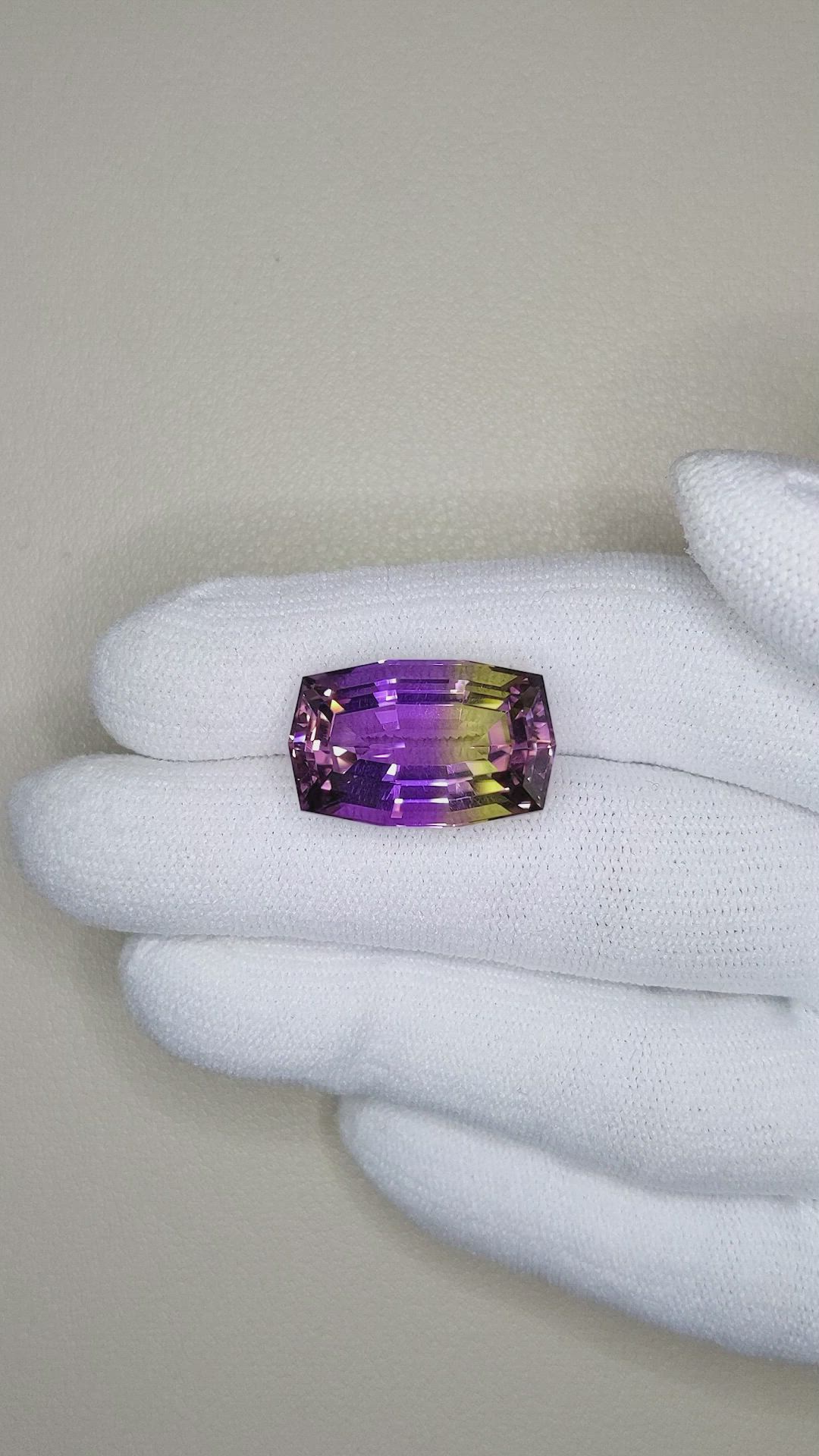16.40 Ct. Ametrine from Brazil Size Video