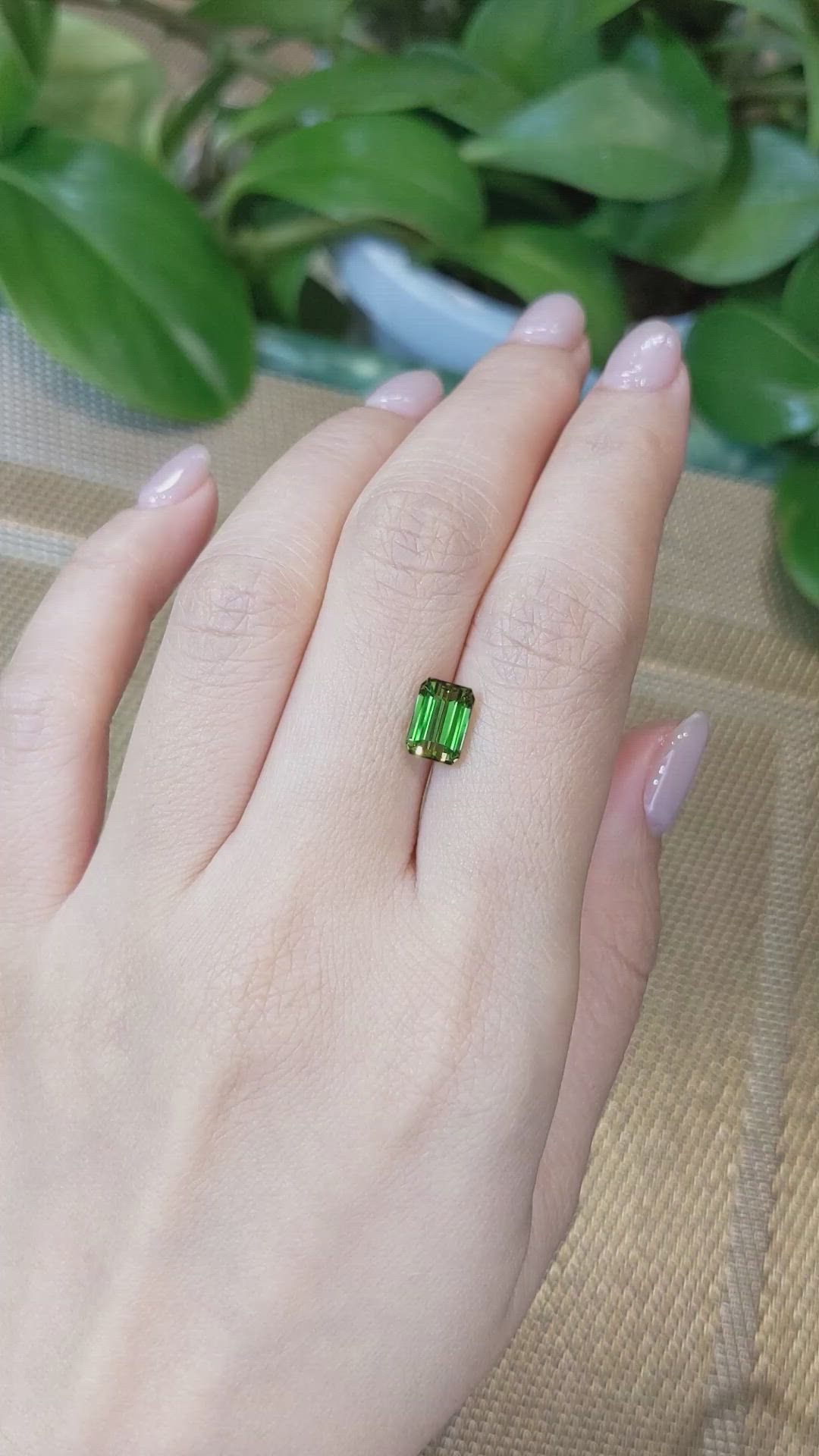 2.34 Ct. Green Tourmaline from Africa Size Video