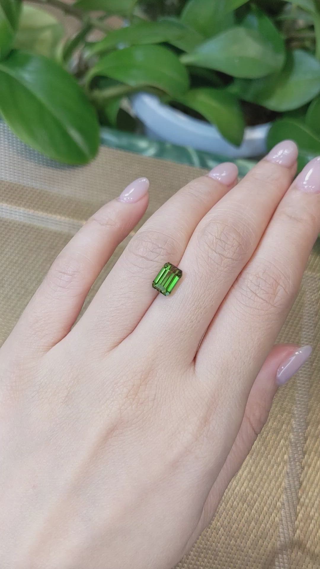 2.34 Ct. Green Tourmaline from Africa Size Video