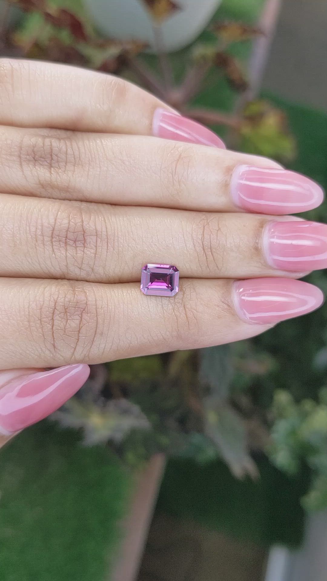 1.32 Ct. Rhodolite Garnet from Ceylon (Sri Lanka) Size Video