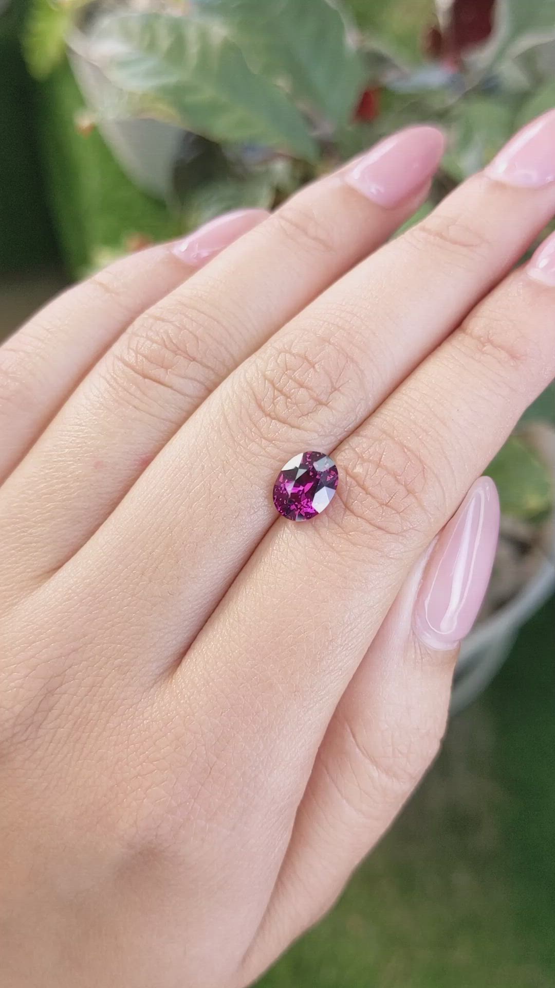 2.00 Ct. Rhodolite Garnet from Ceylon (Sri Lanka) Size Video