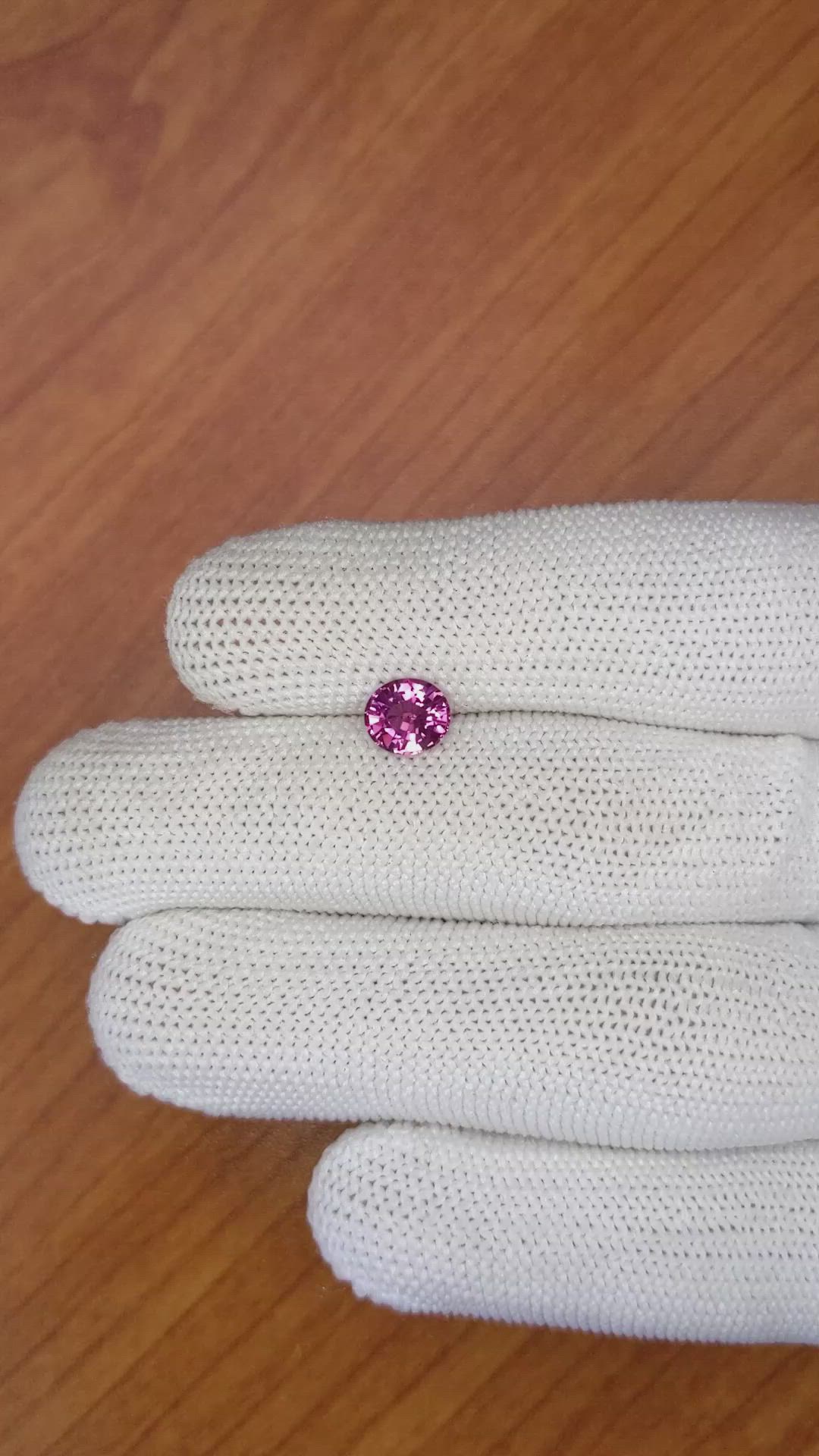 1.29 Ct. Rhodolite Garnet from Ceylon (Sri Lanka) Size Video