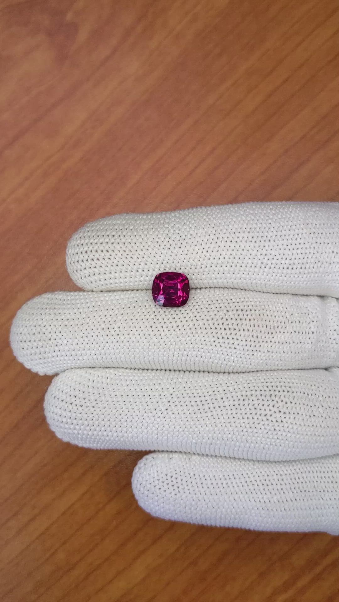 2.41 Ct. Rhodolite Garnet from Ceylon (Sri Lanka) Size Video