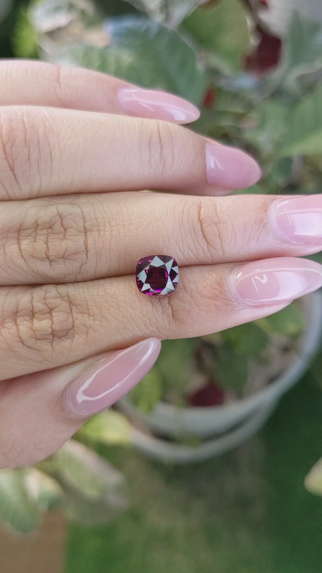 2.41 Ct. Rhodolite Garnet from Ceylon (Sri Lanka) Size Video