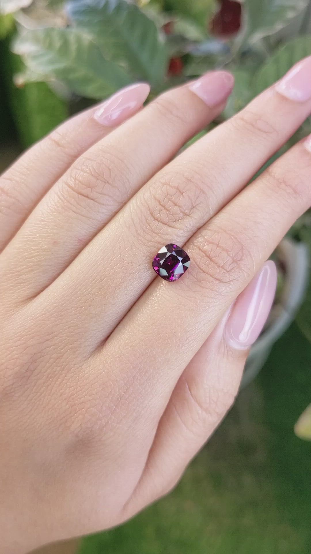 2.41 Ct. Rhodolite Garnet from Ceylon (Sri Lanka) Size Video