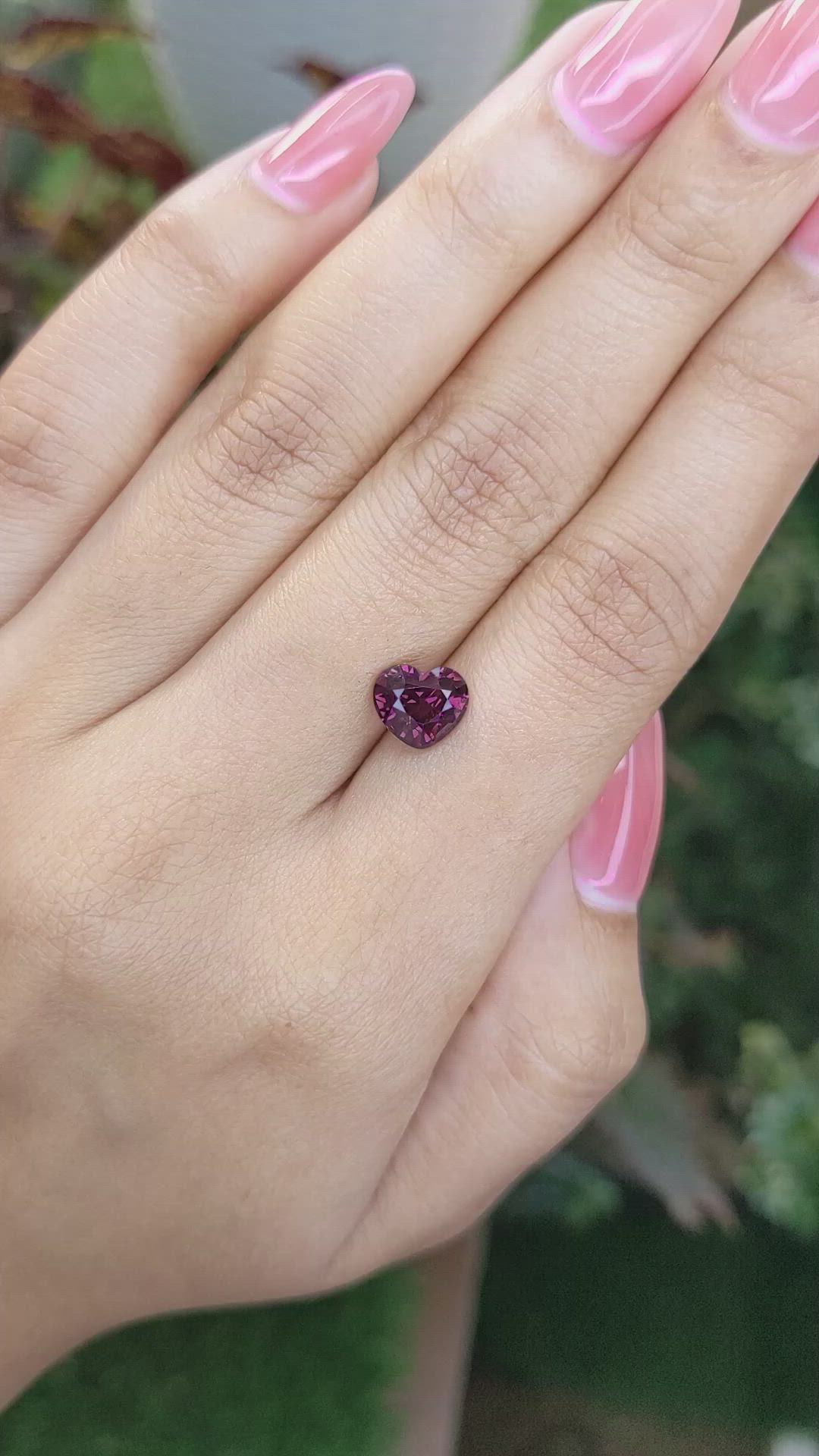 2.22 Ct. Garnet from Ceylon (Sri Lanka) Size Video