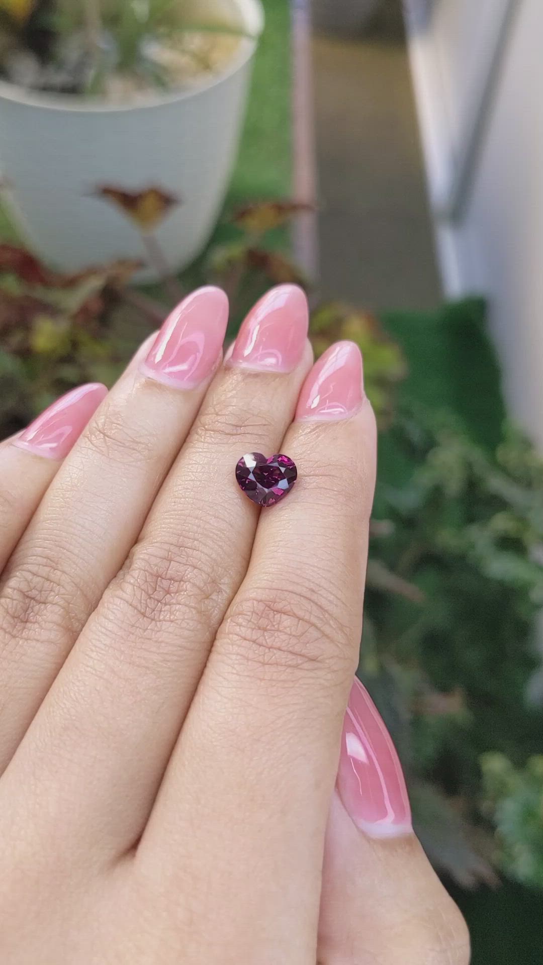 2.22 Ct. Garnet from Ceylon (Sri Lanka) Size Video