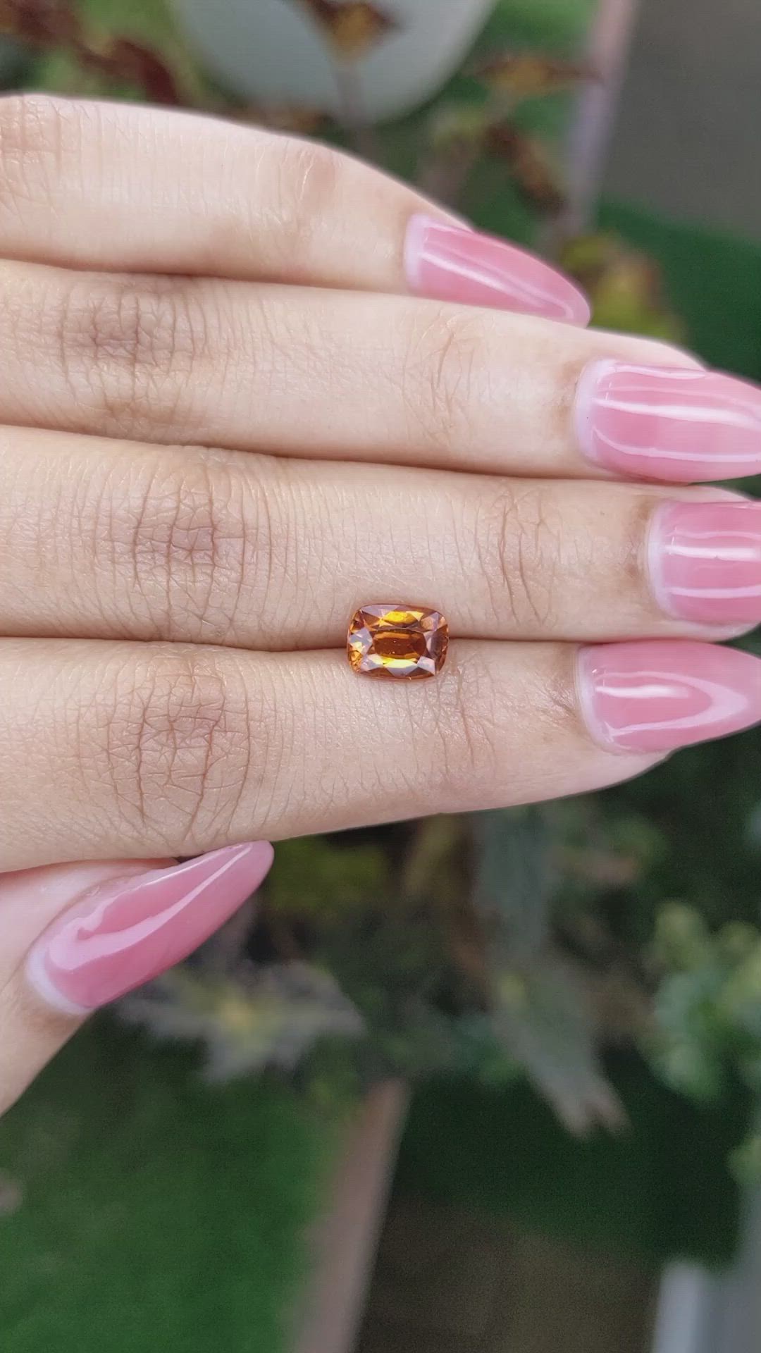 1.61 Ct. Hessonite Garnet from Madagascar Size Video