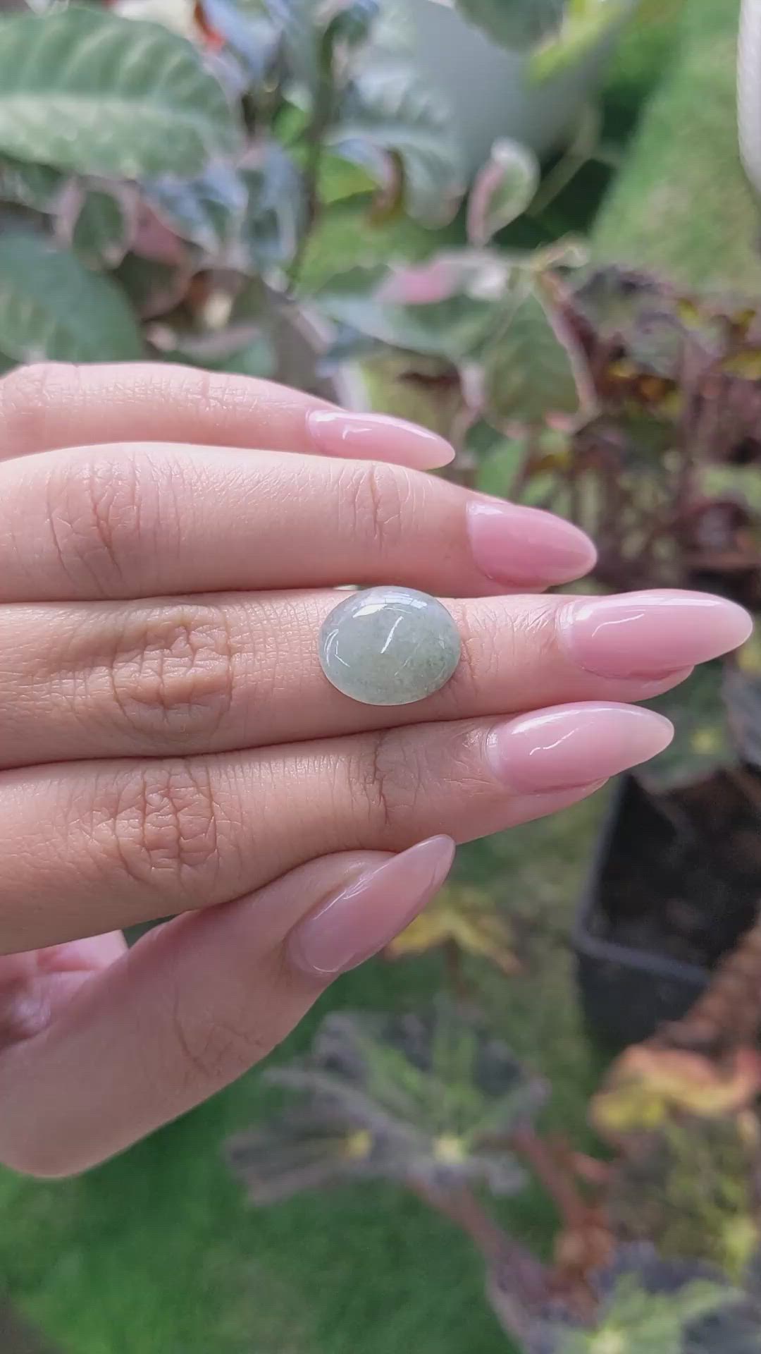 7.02 Ct. Cabochon Jade from Burma (Myanmar) Size Video