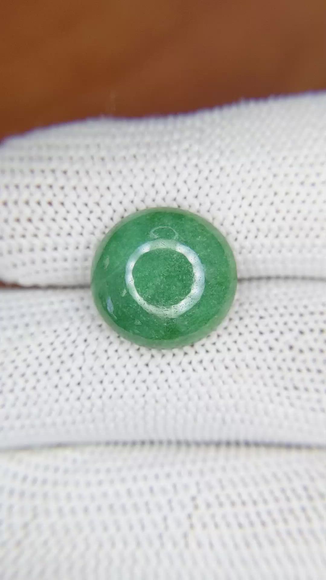 7.63 Ct. Cabochon Jade from Burma (Myanmar) Size Video
