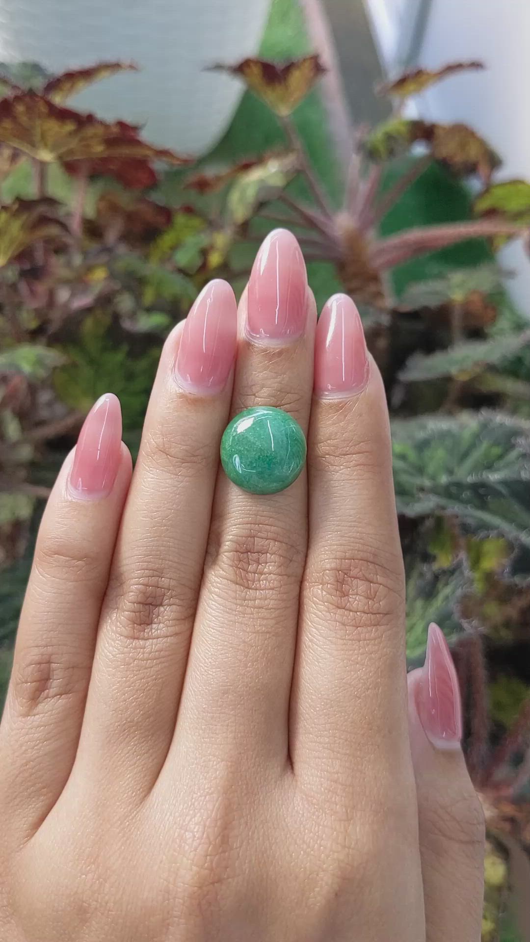 7.63 Ct. Cabochon Jade from Burma (Myanmar) Size Video